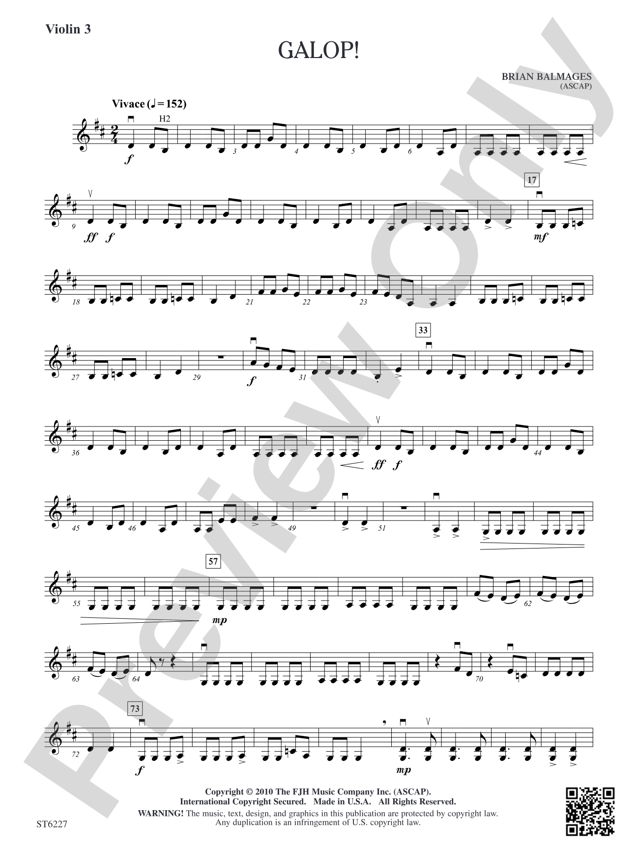 Galop!: Violin 3 (Viola T.C.)