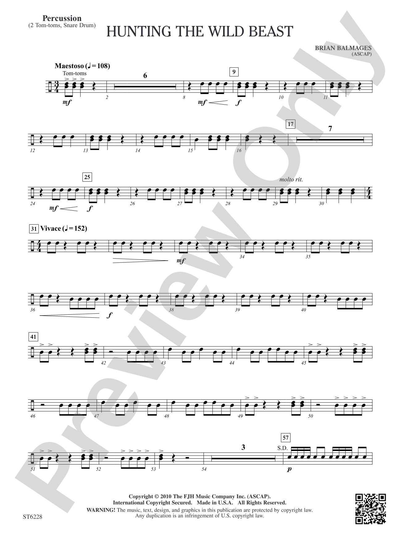Hunting the Wild Beast: Percussion
