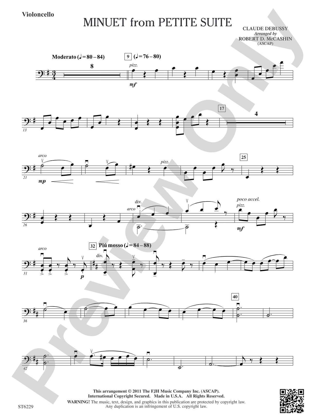 Minuet from Petite Suite: Violoncello