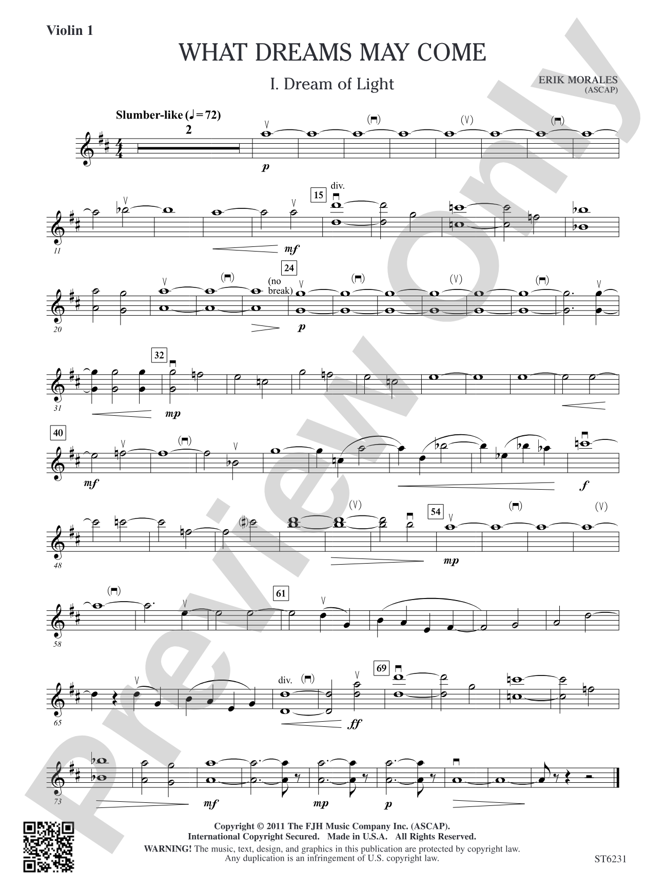 What Dreams May Come: Violin 1