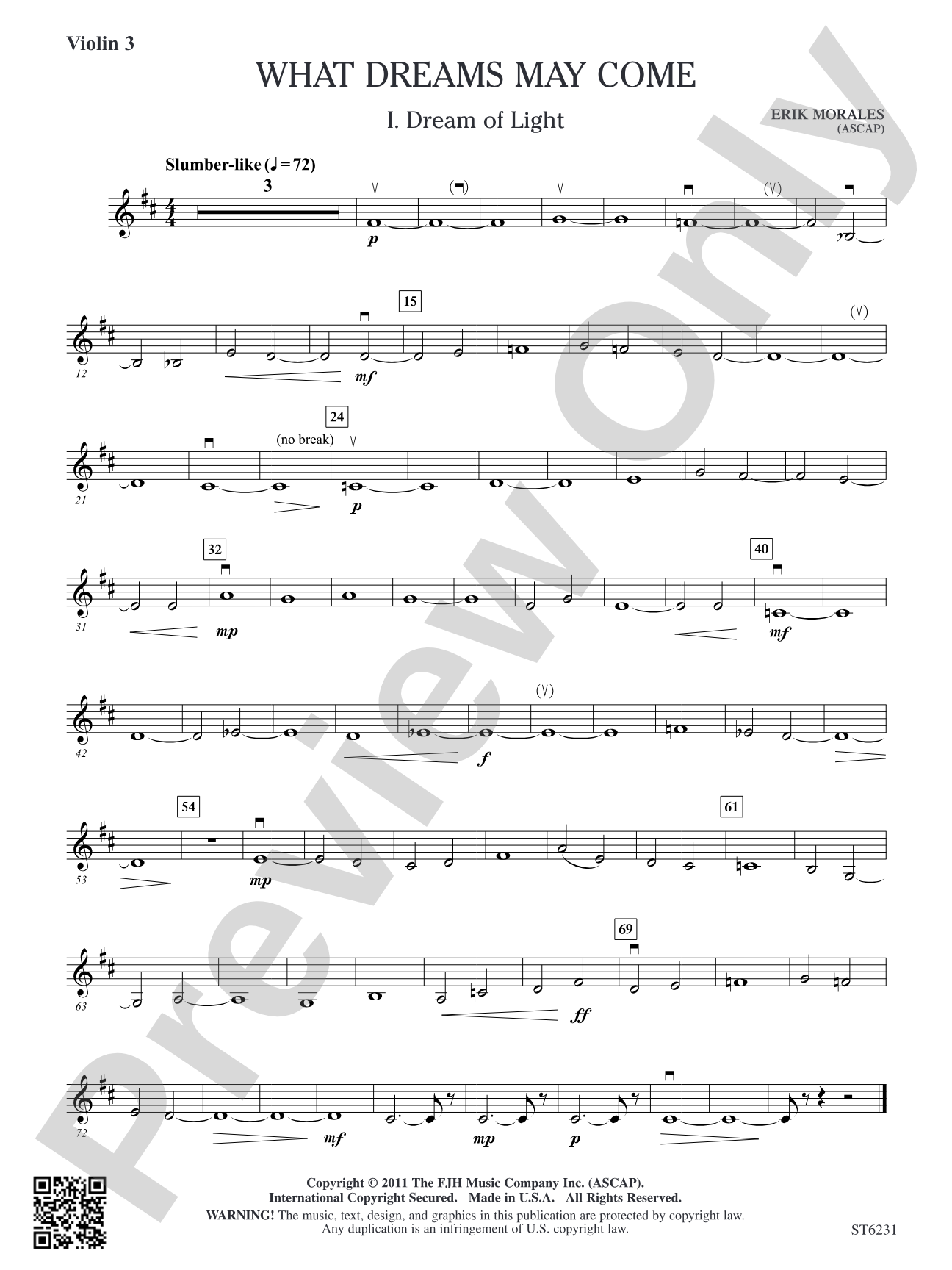 What Dreams May Come: Violin 3 (Viola T.C.)