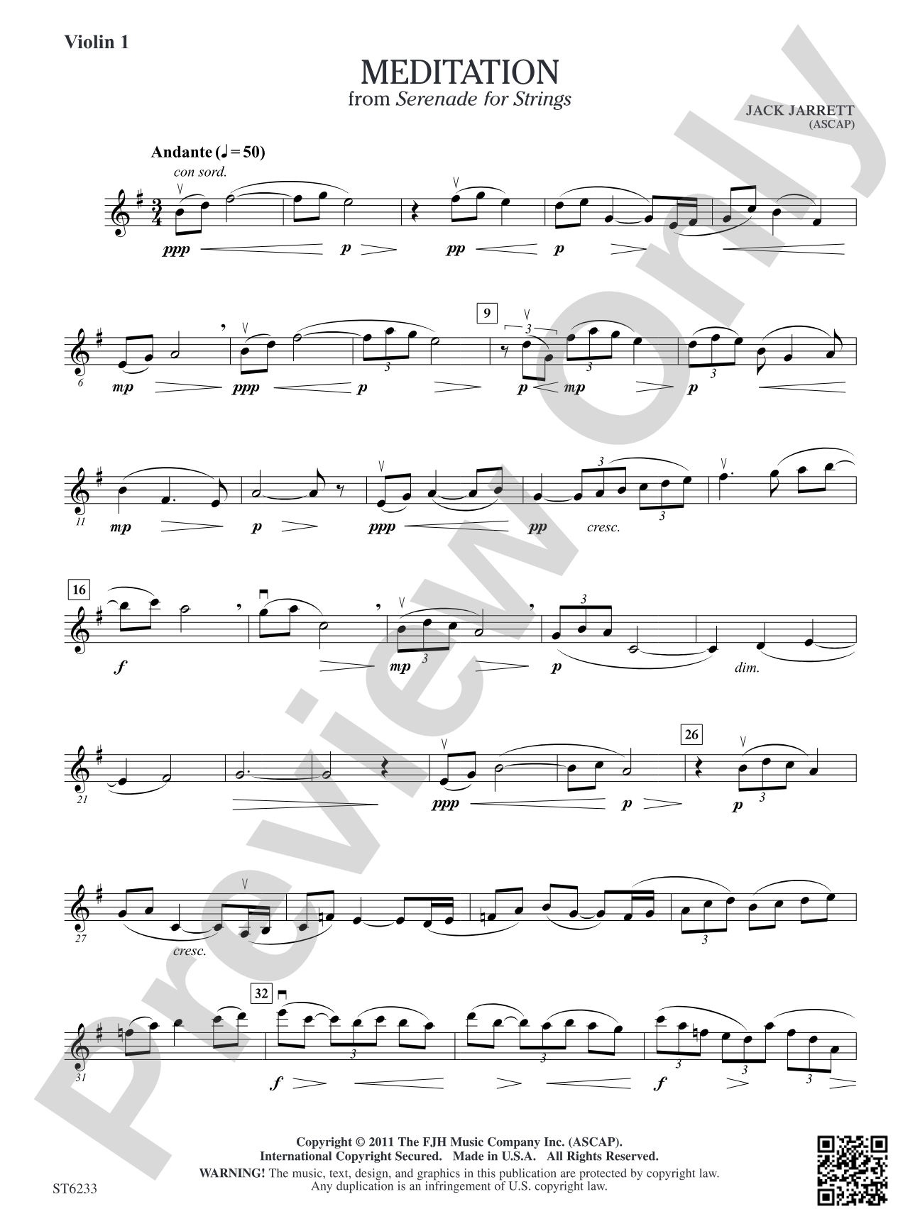 Meditation: Violin 1