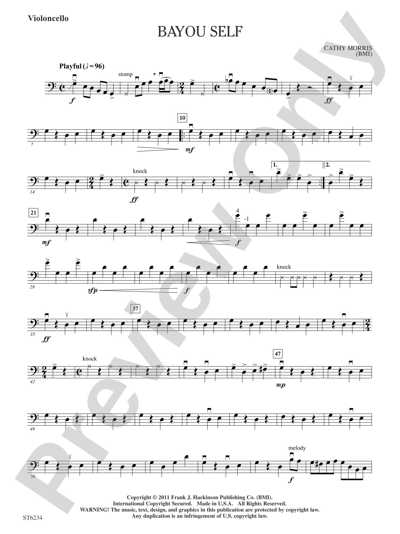 Bayou Self: Violoncello