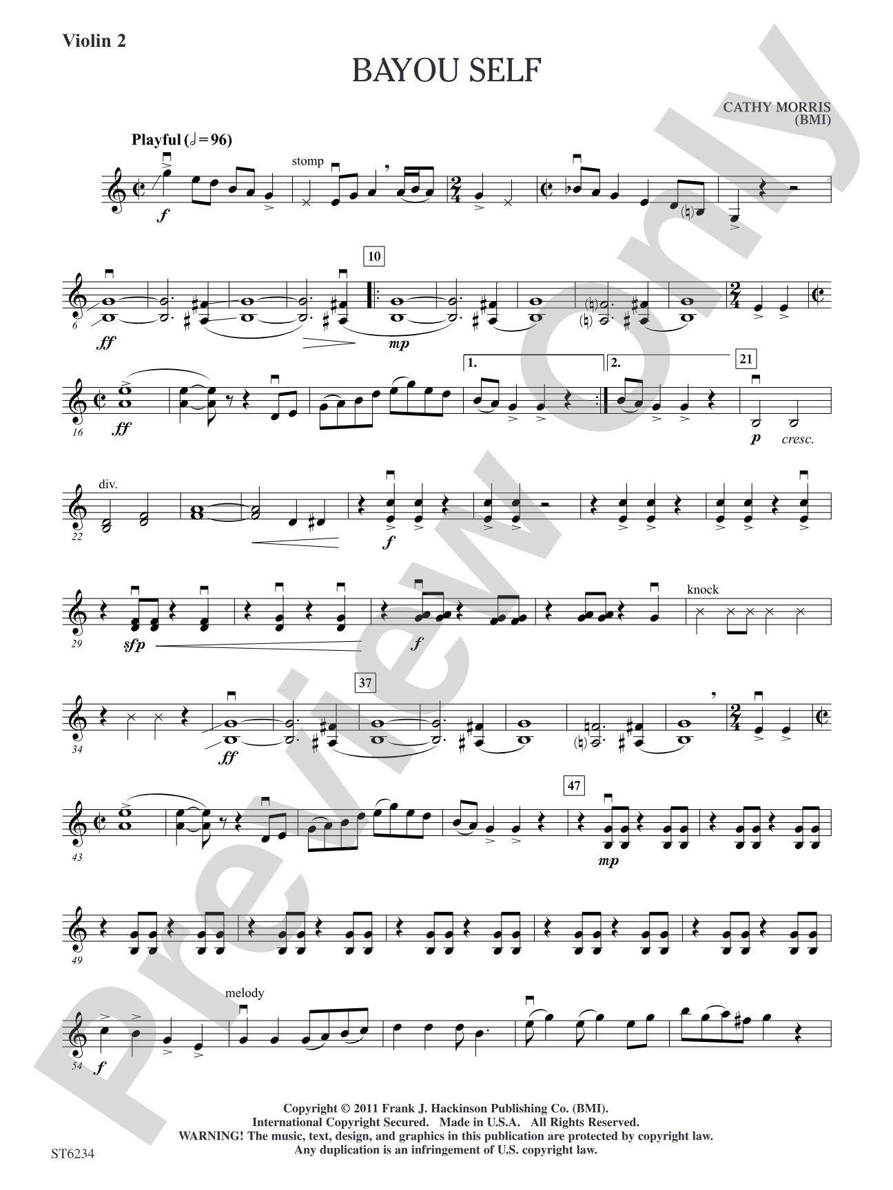 Bayou Self: Violin 2
