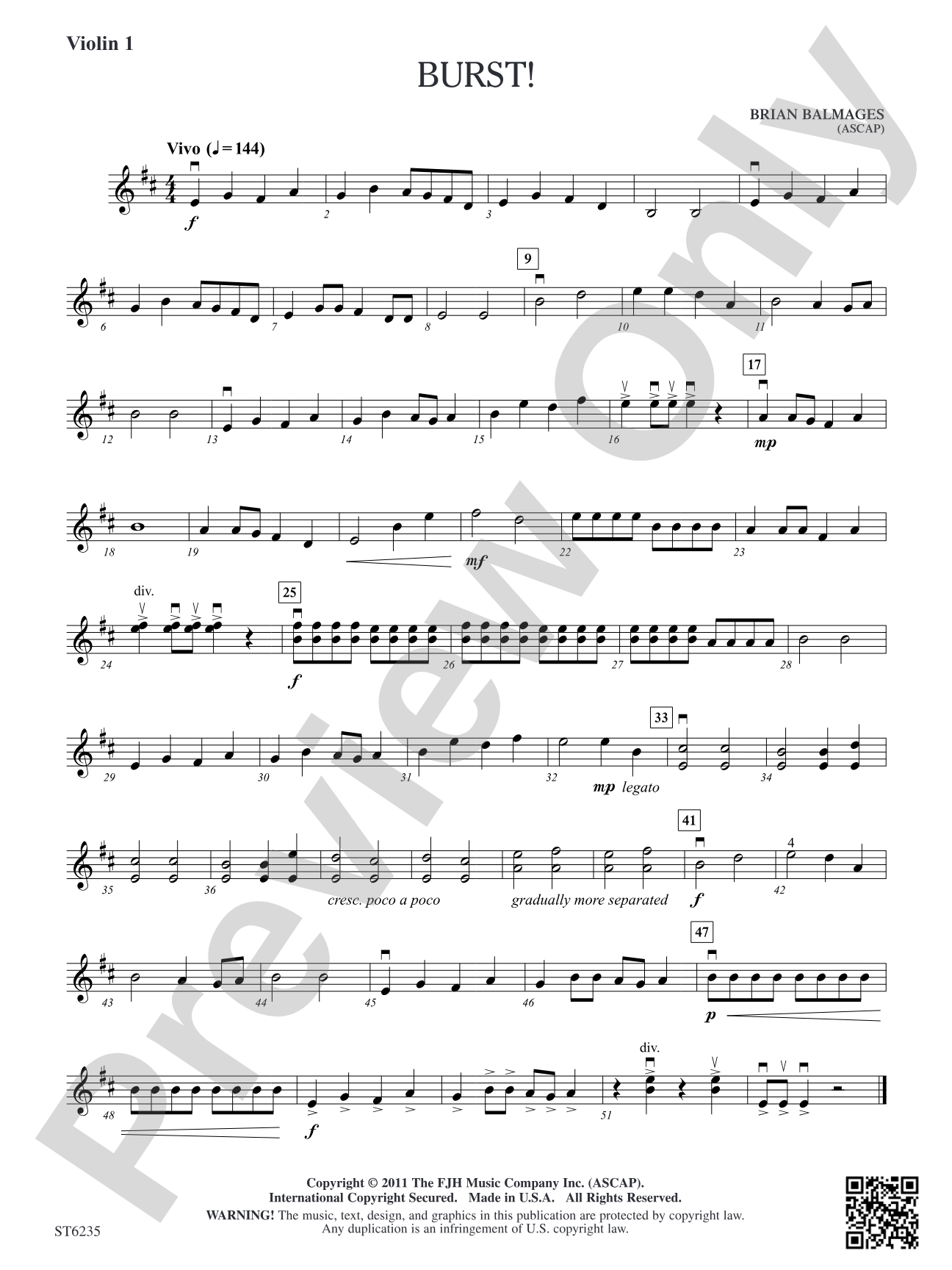 Burst!: Violin 1