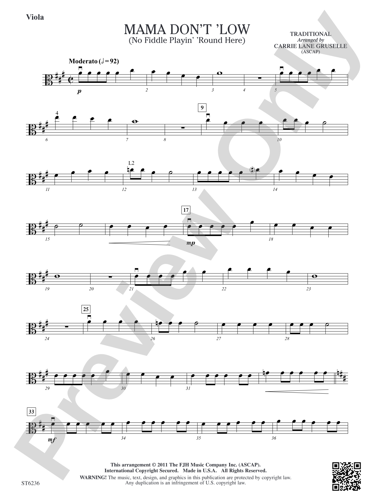 Mama Don't 'Low: Viola