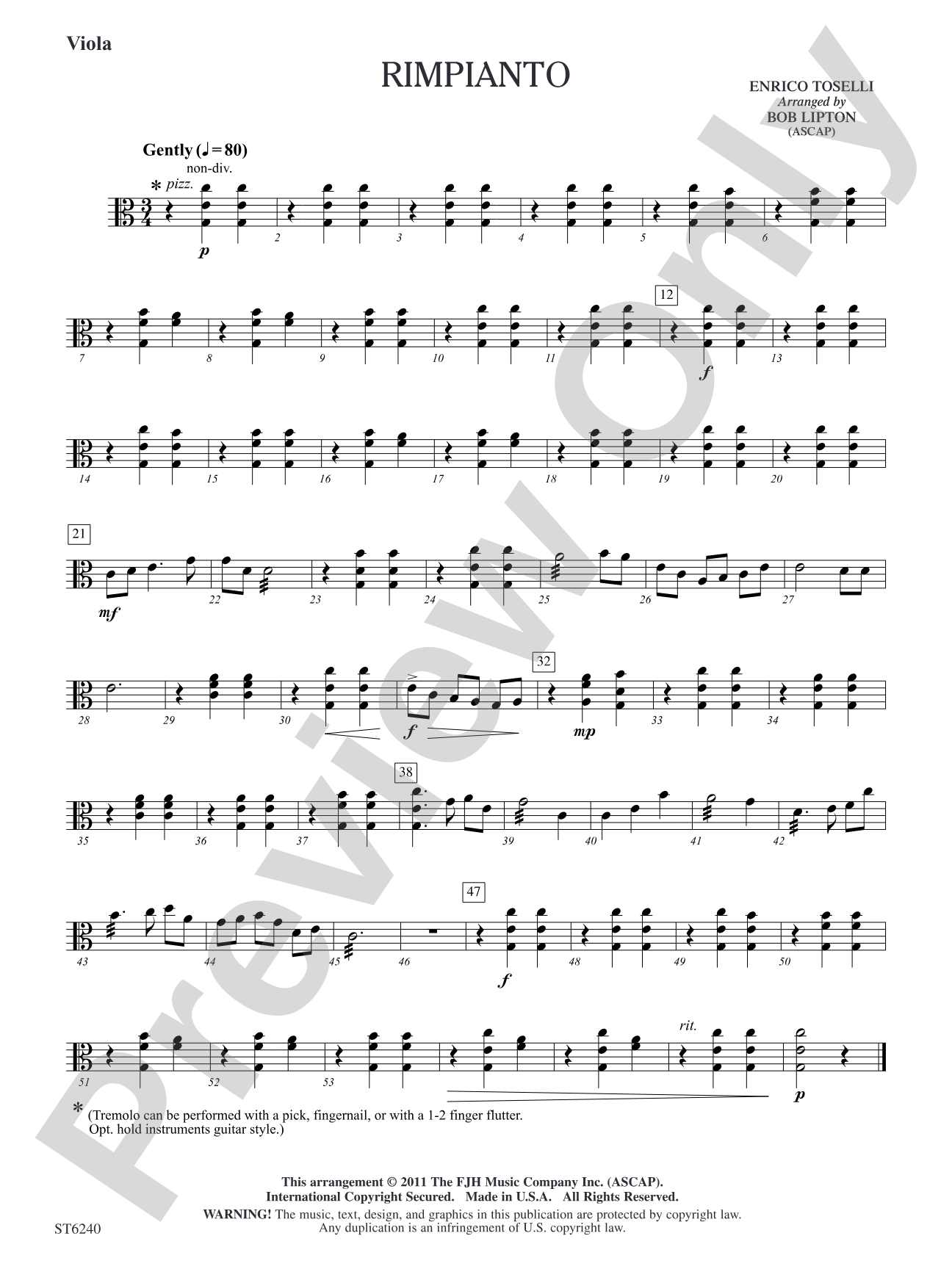 Rimpianto: Viola