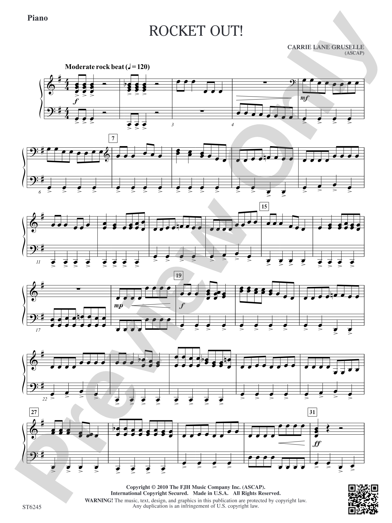 Rocket Out!: Piano (opt.)