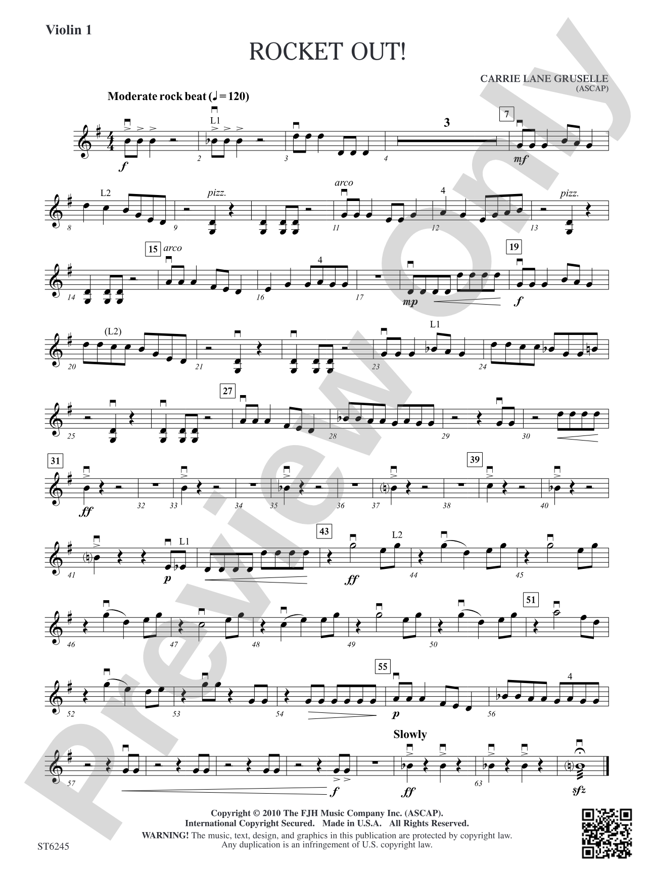 Rocket Out!: Violin 1