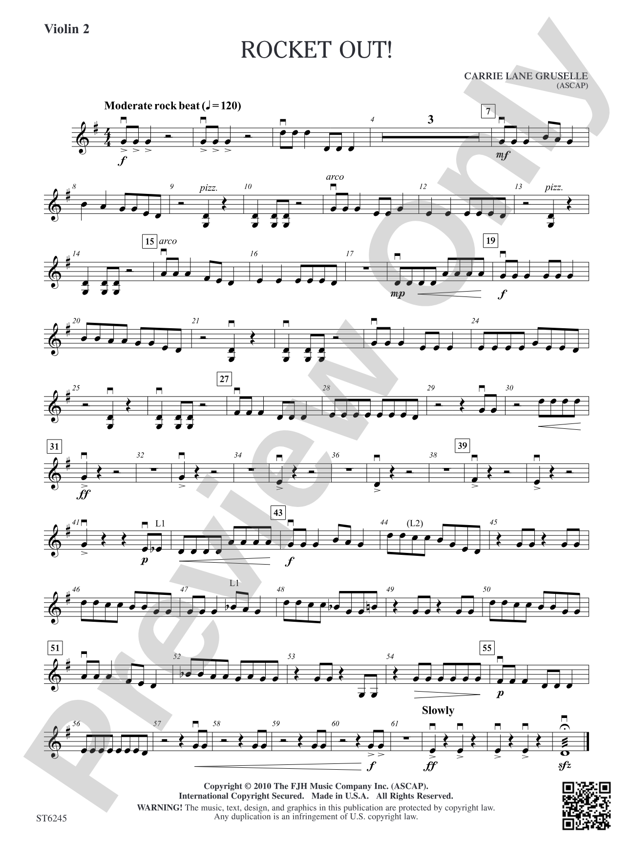 Rocket Out!: Violin 2