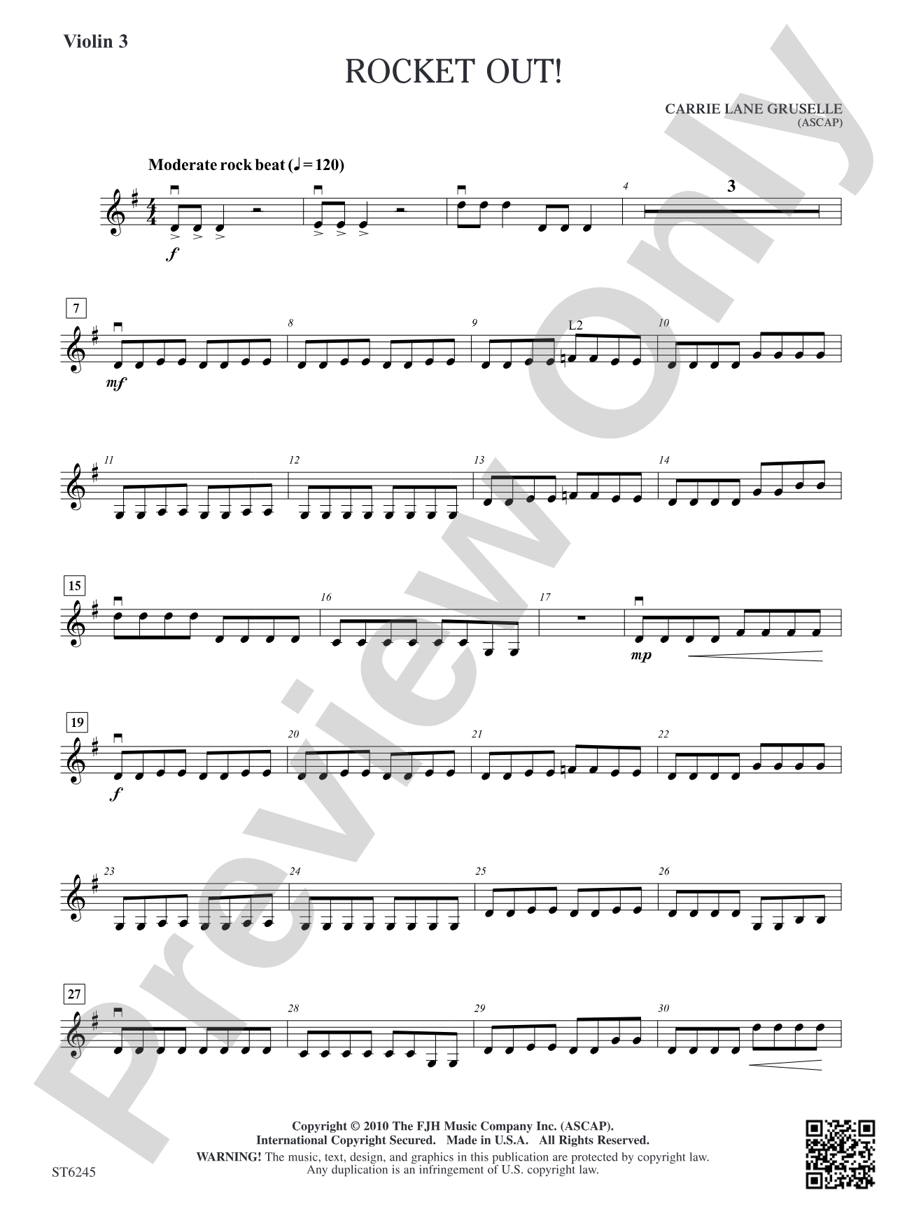 Rocket Out!: Violin 3 (Viola T.C.)