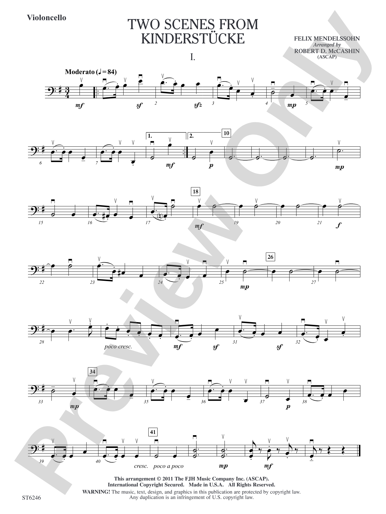 Two Scenes from Kinderstucke: Violoncello
