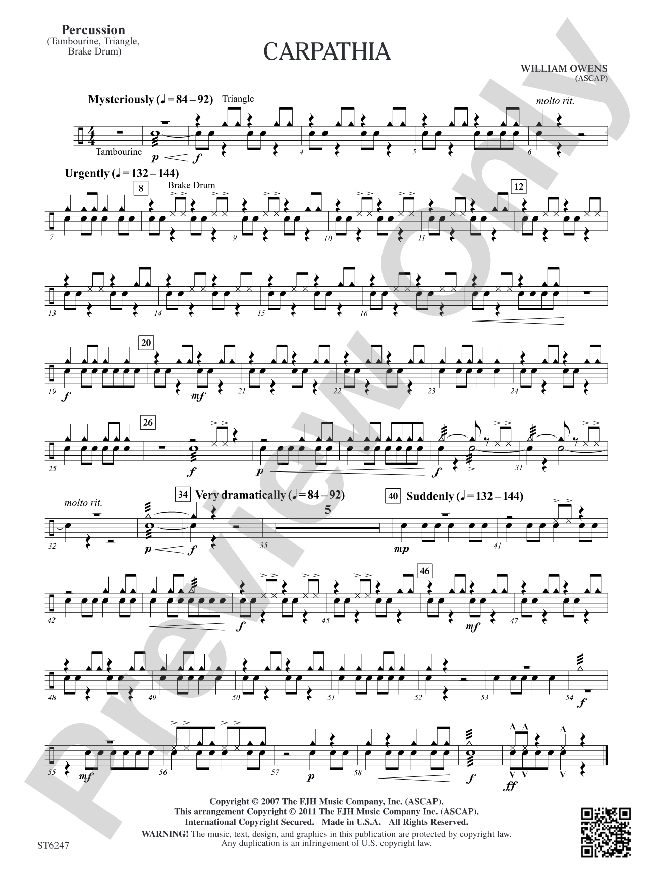 Carpathia: Percussion