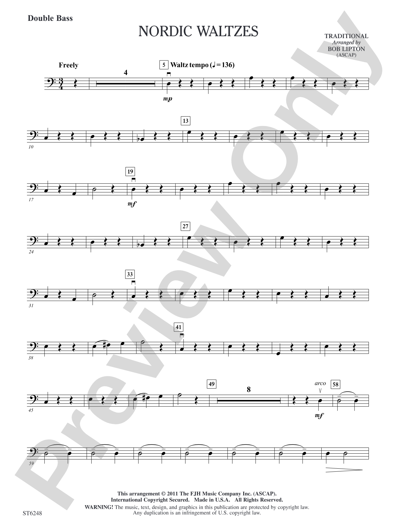 Nordic Waltzes: Double Bass