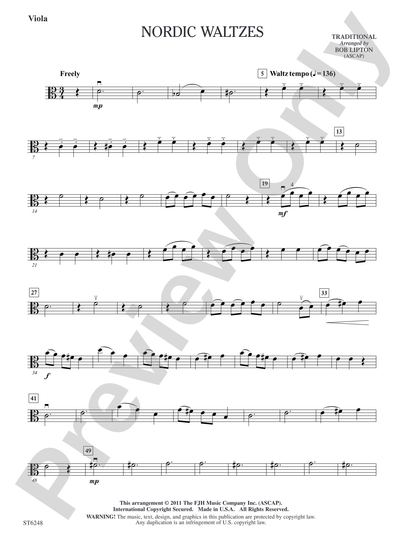 Nordic Waltzes: Viola