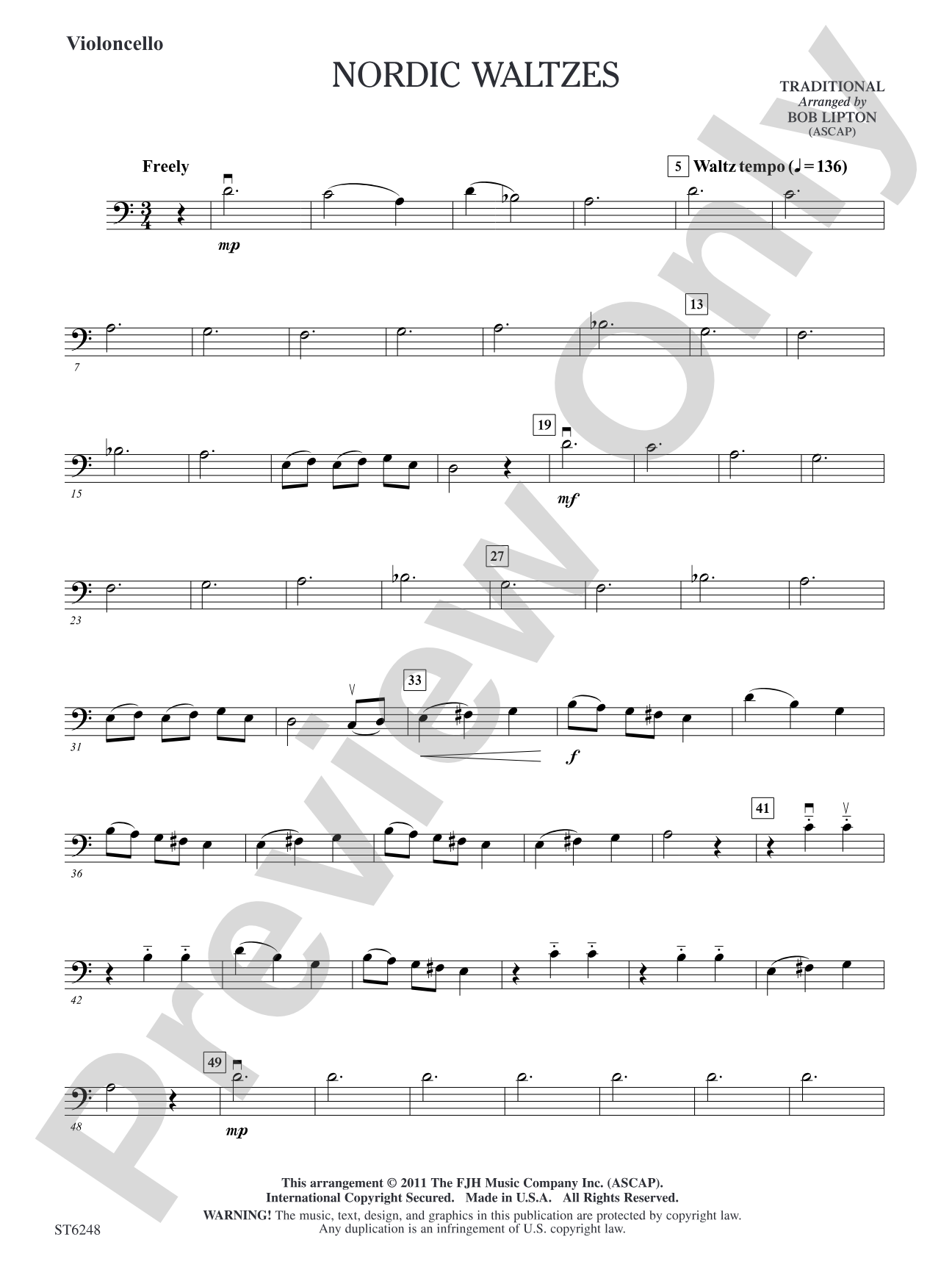 Nordic Waltzes: Violoncello
