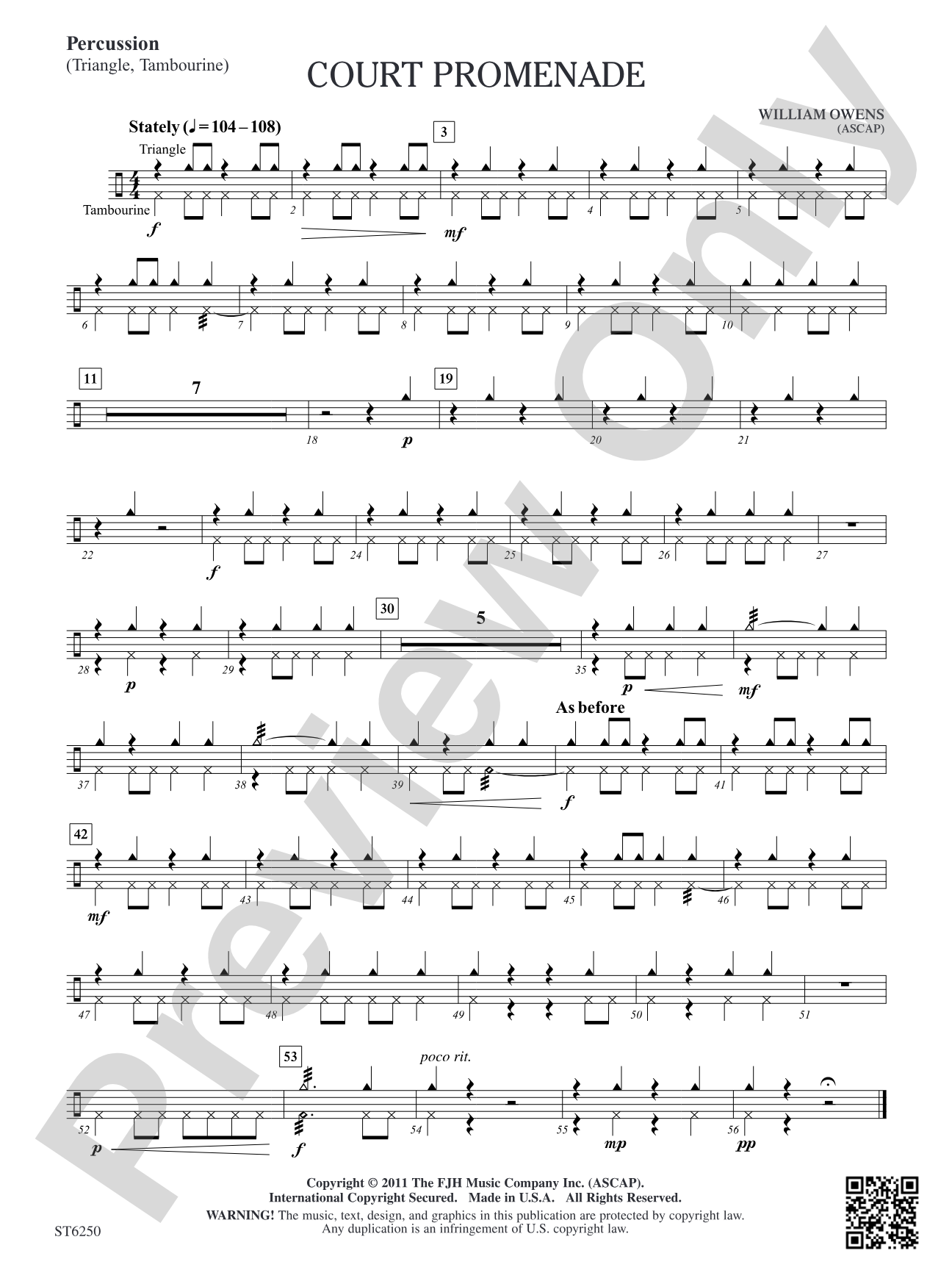 Court Promenade: Percussion