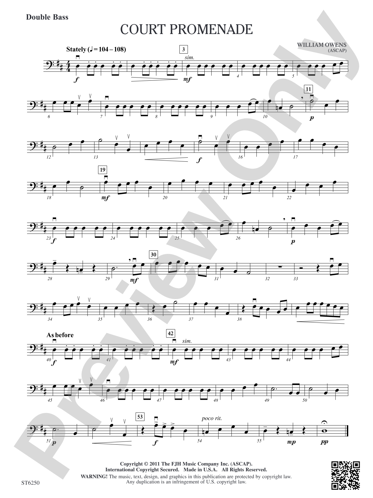 Court Promenade: Double Bass