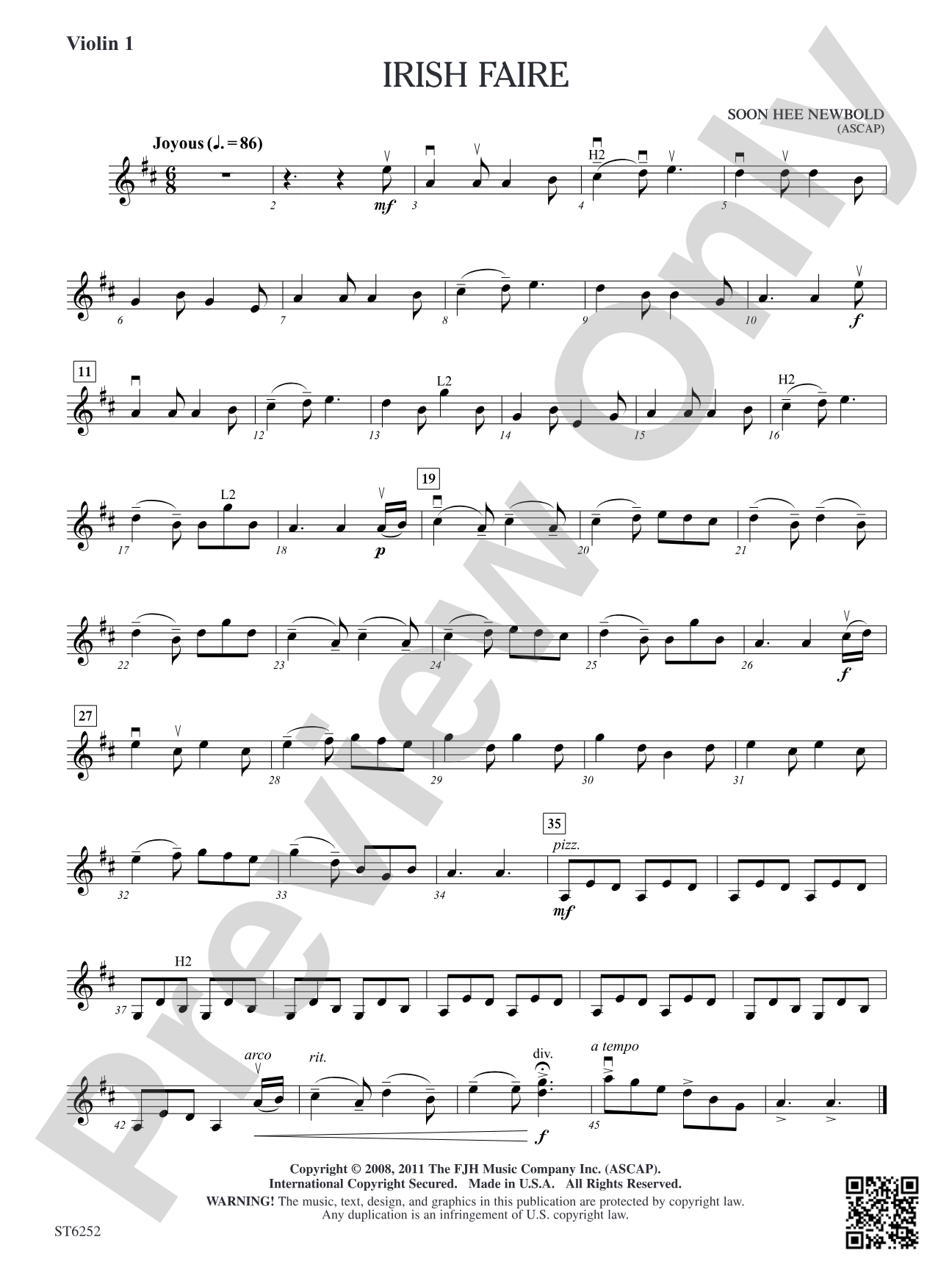 Irish Faire: Violin 1
