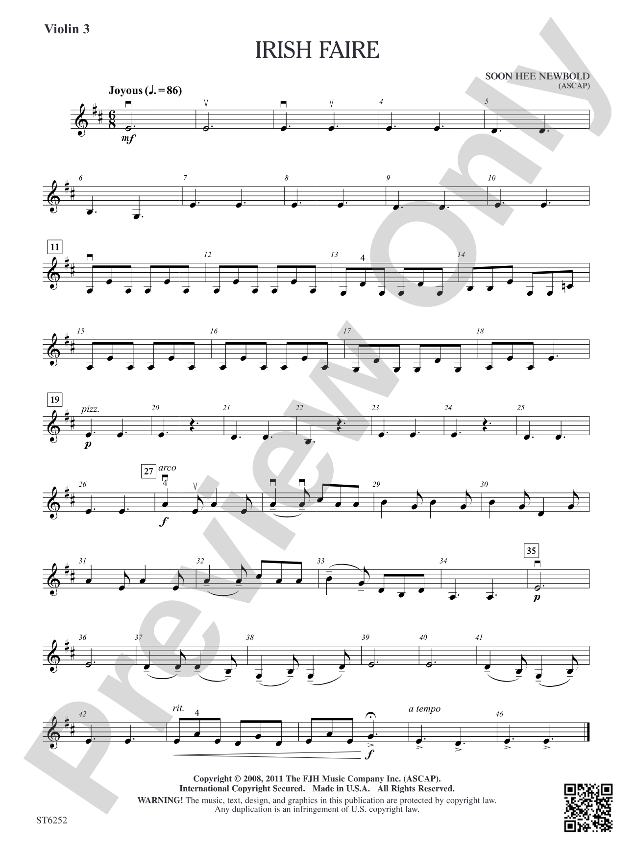 Irish Faire: Violin 3 (Viola T.C.)