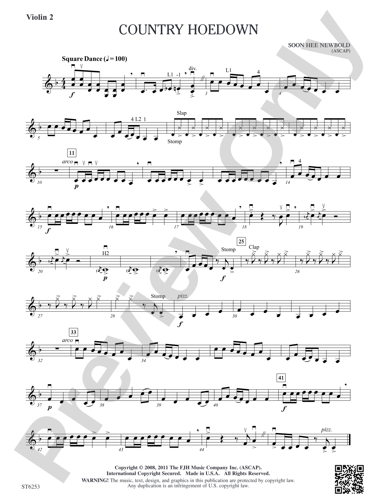 Country Hoedown: Violin 2