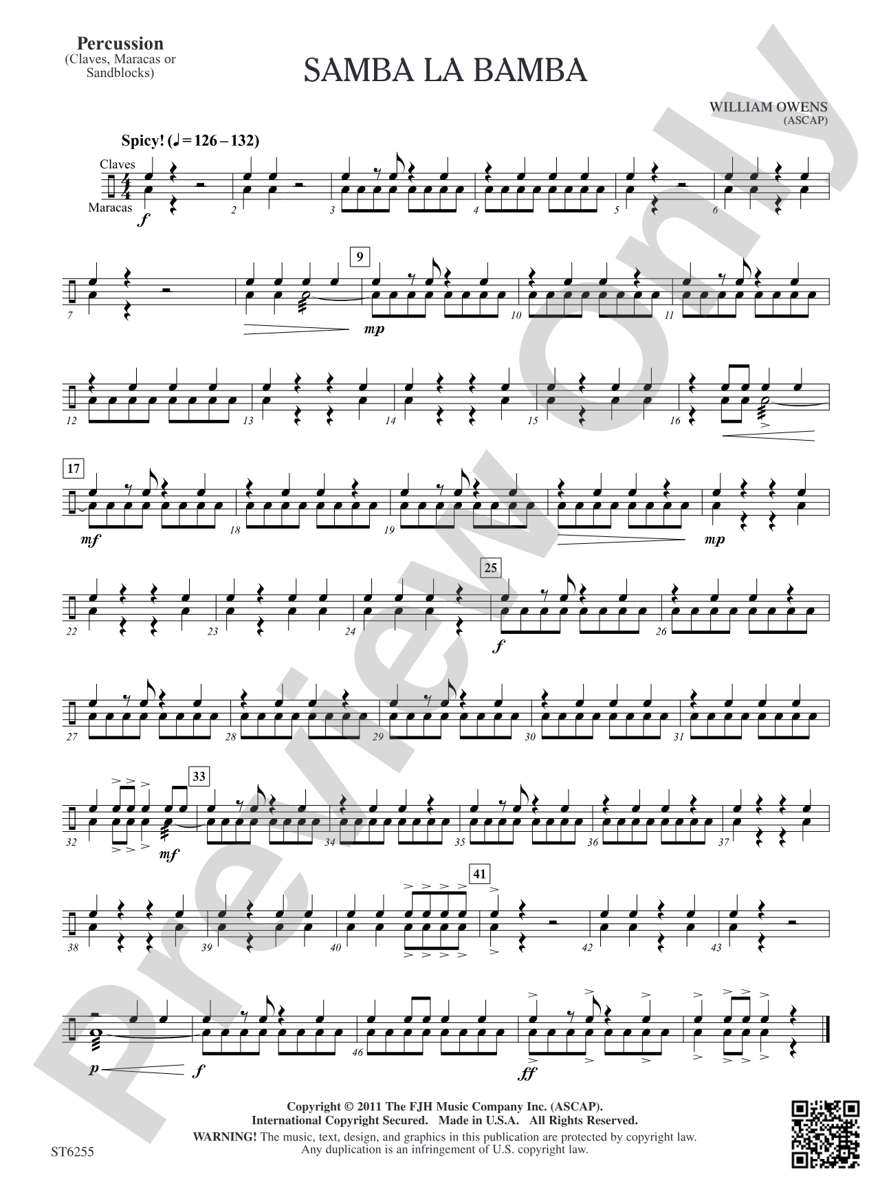 Samba La Bamba: Percussion