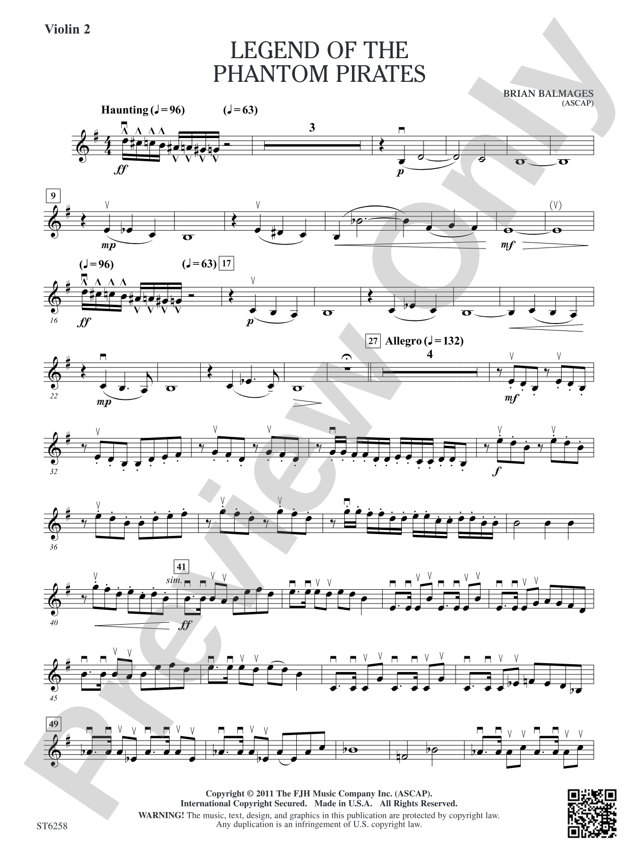 Legend of the Phantom Pirates: Violin 2