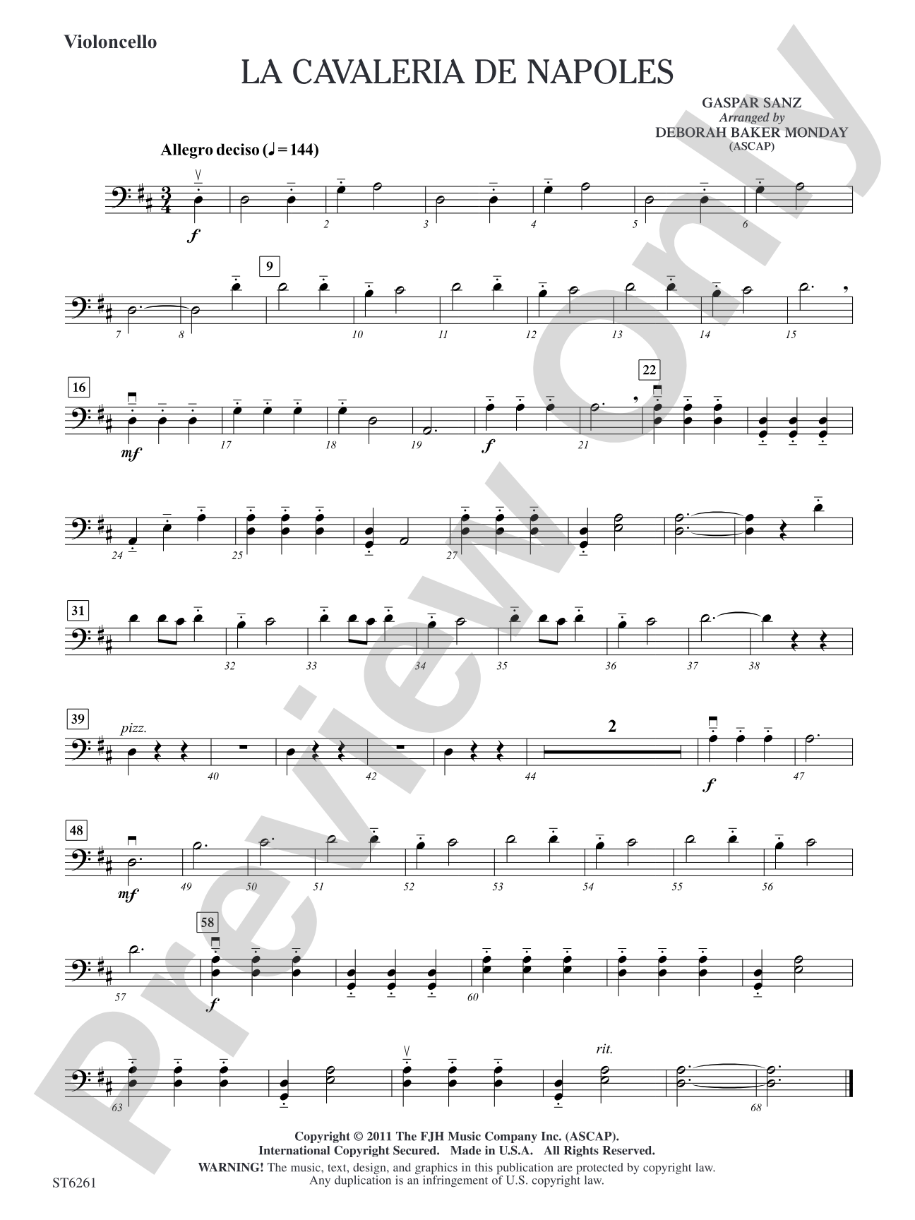 La Cavaleria de Napoles: Violoncello