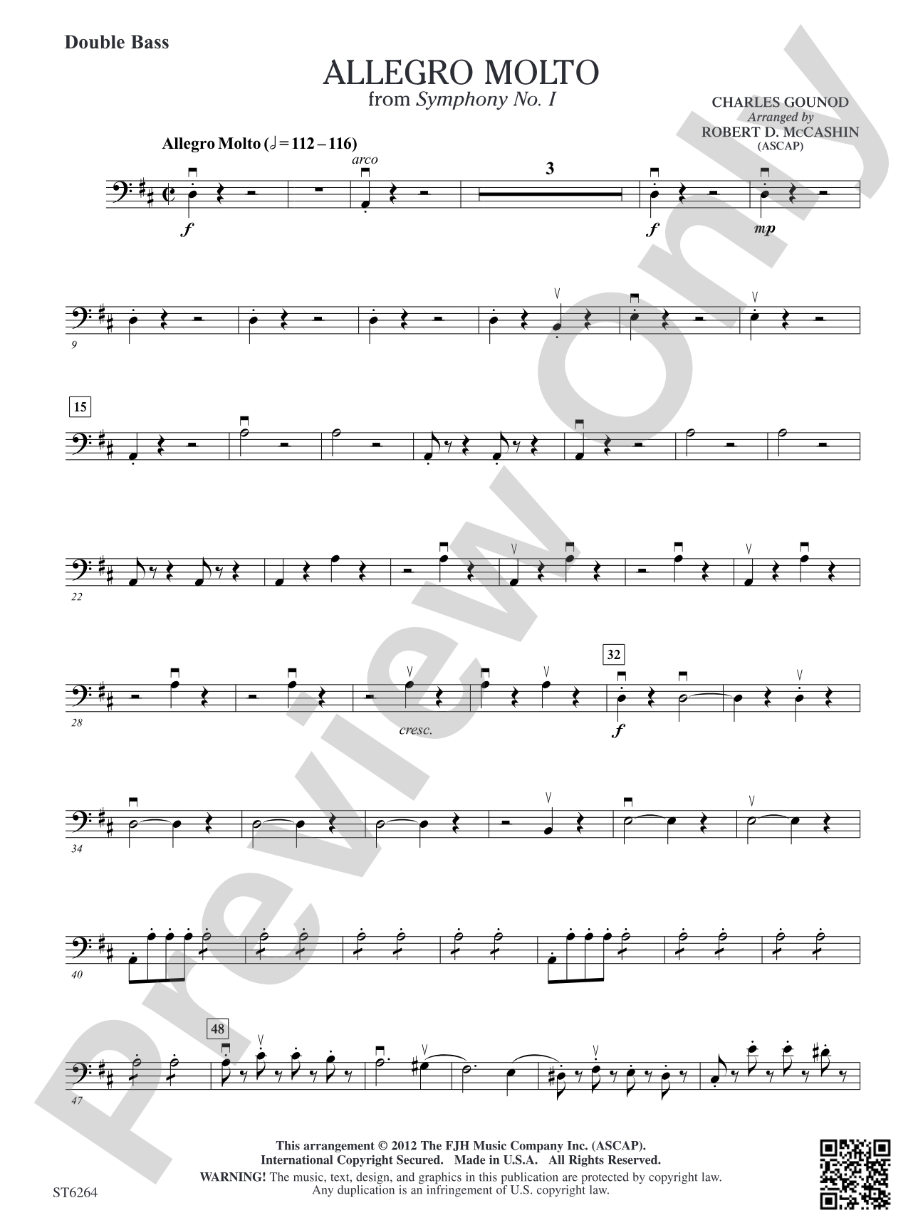 Allegro Molto from Symphony No.1: Double Bass