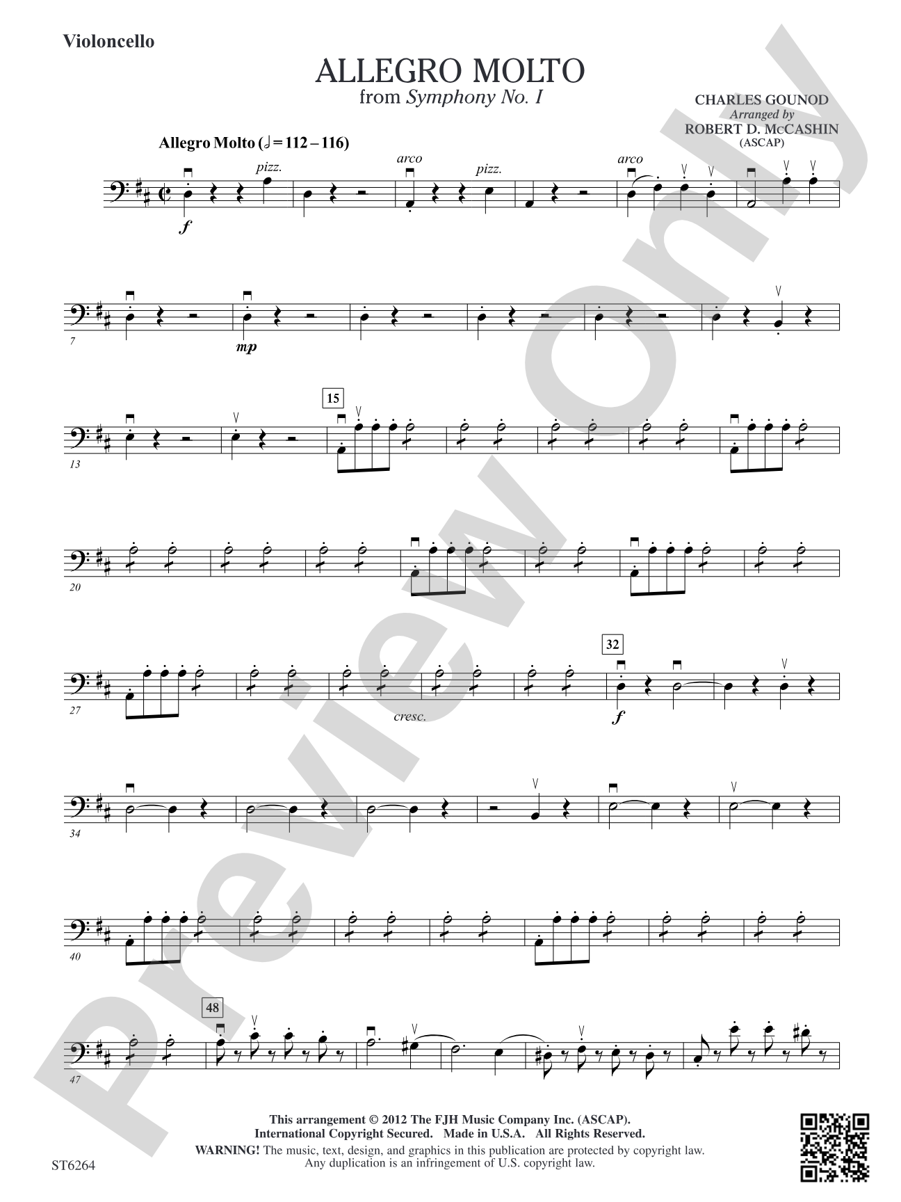 Allegro Molto from Symphony No.1: Violoncello