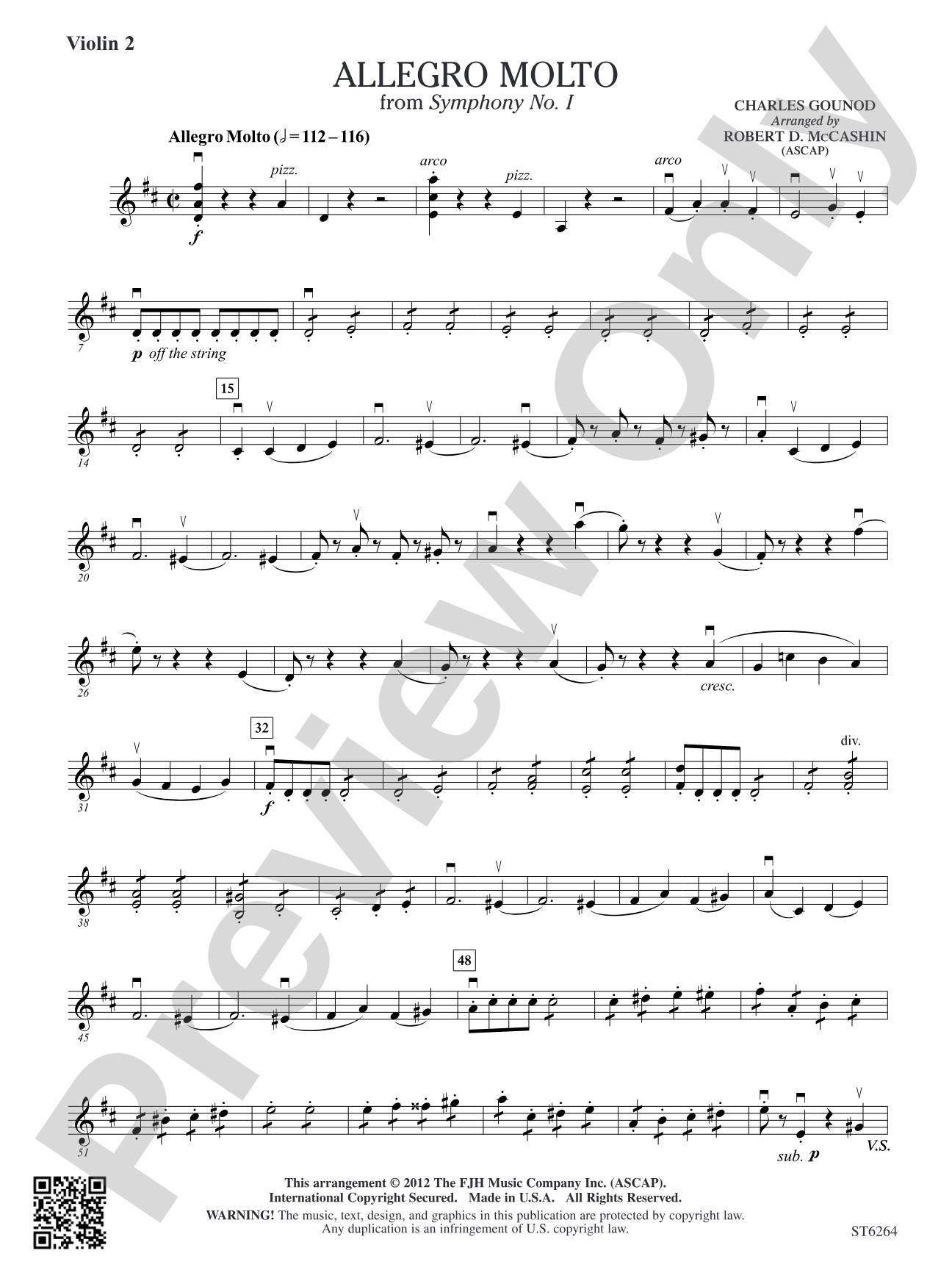 Allegro Molto from Symphony No.1: Violin 2