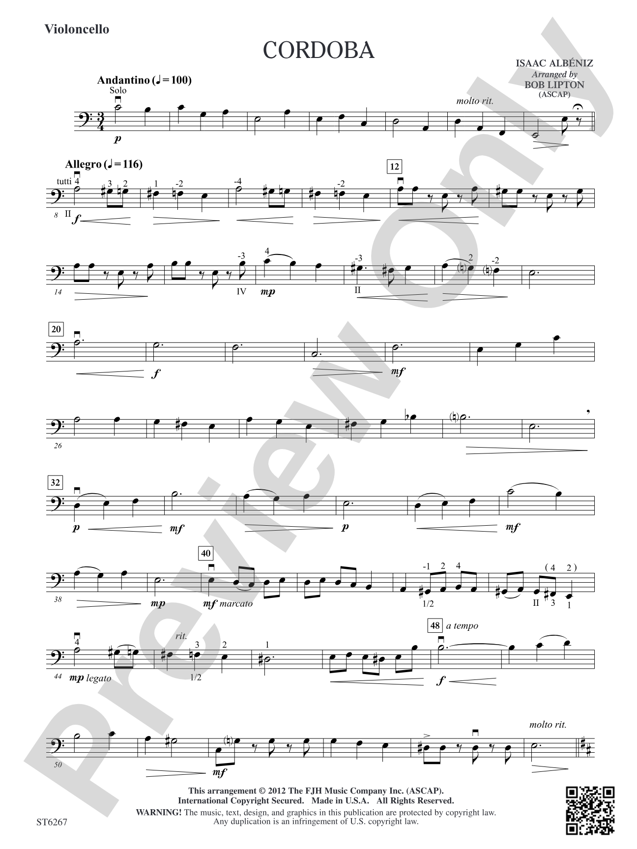 Cordoba: Violoncello