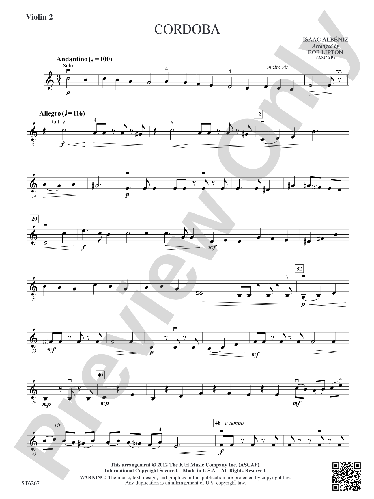 Cordoba: Violin 2
