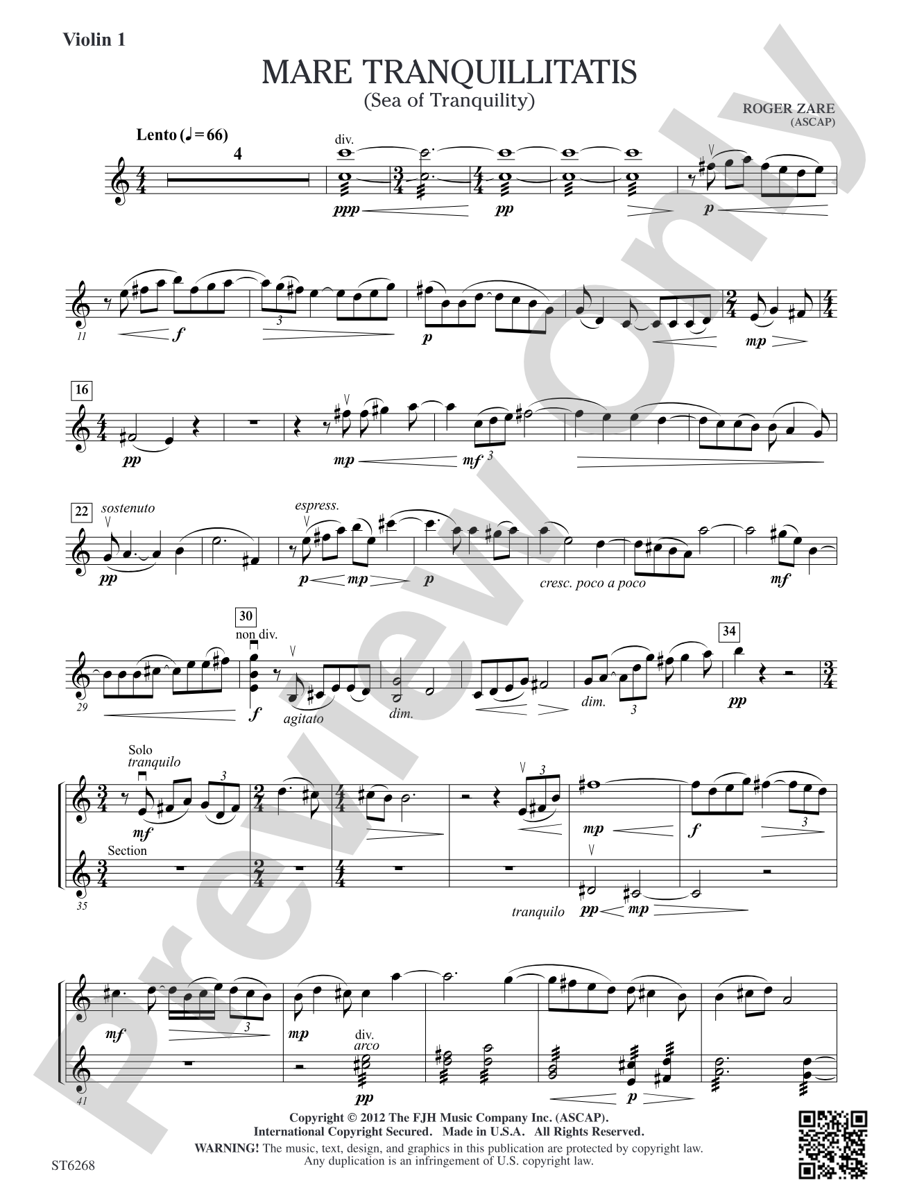 Mare Tranquillitatis: Violin 1