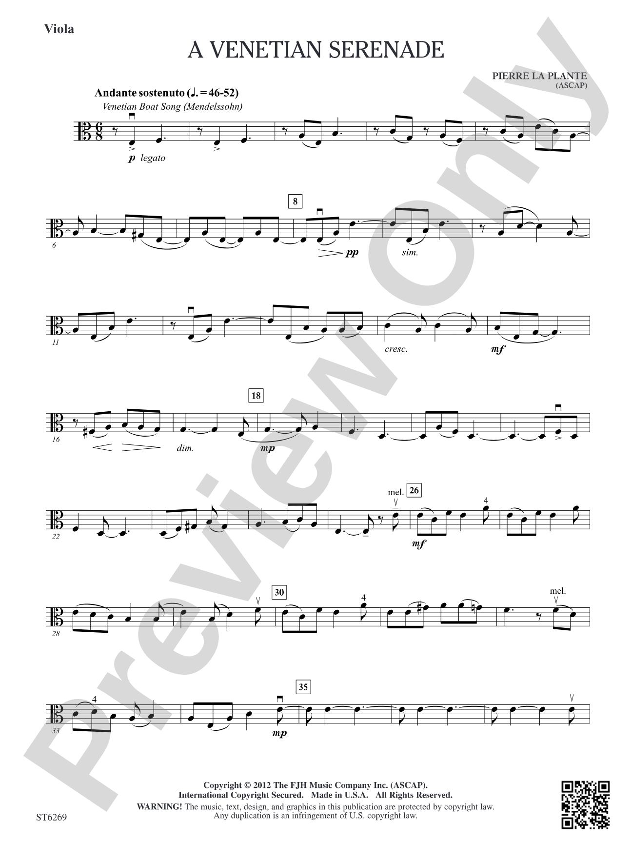 A Venetian Serenade: Viola
