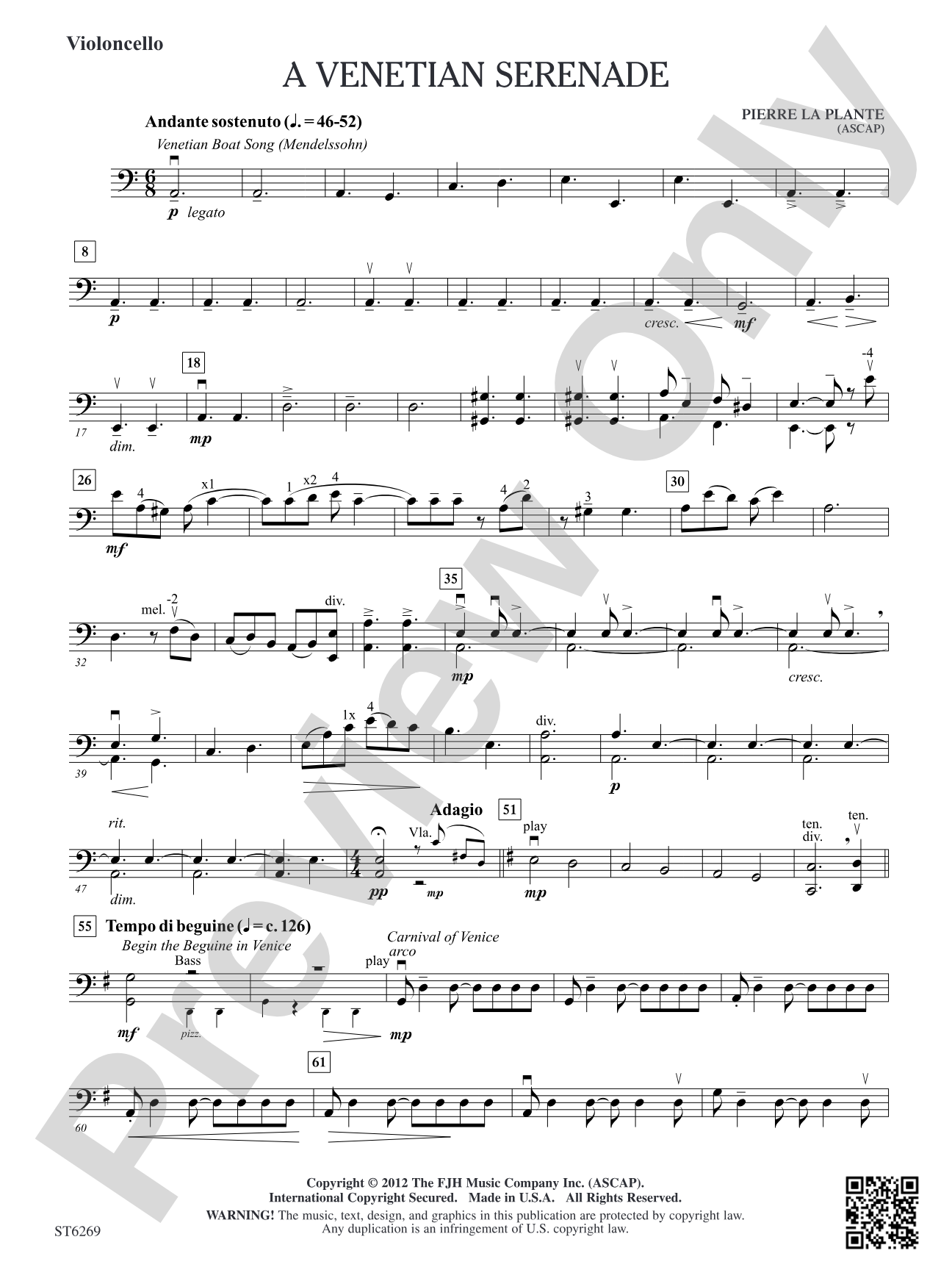 A Venetian Serenade: Violoncello
