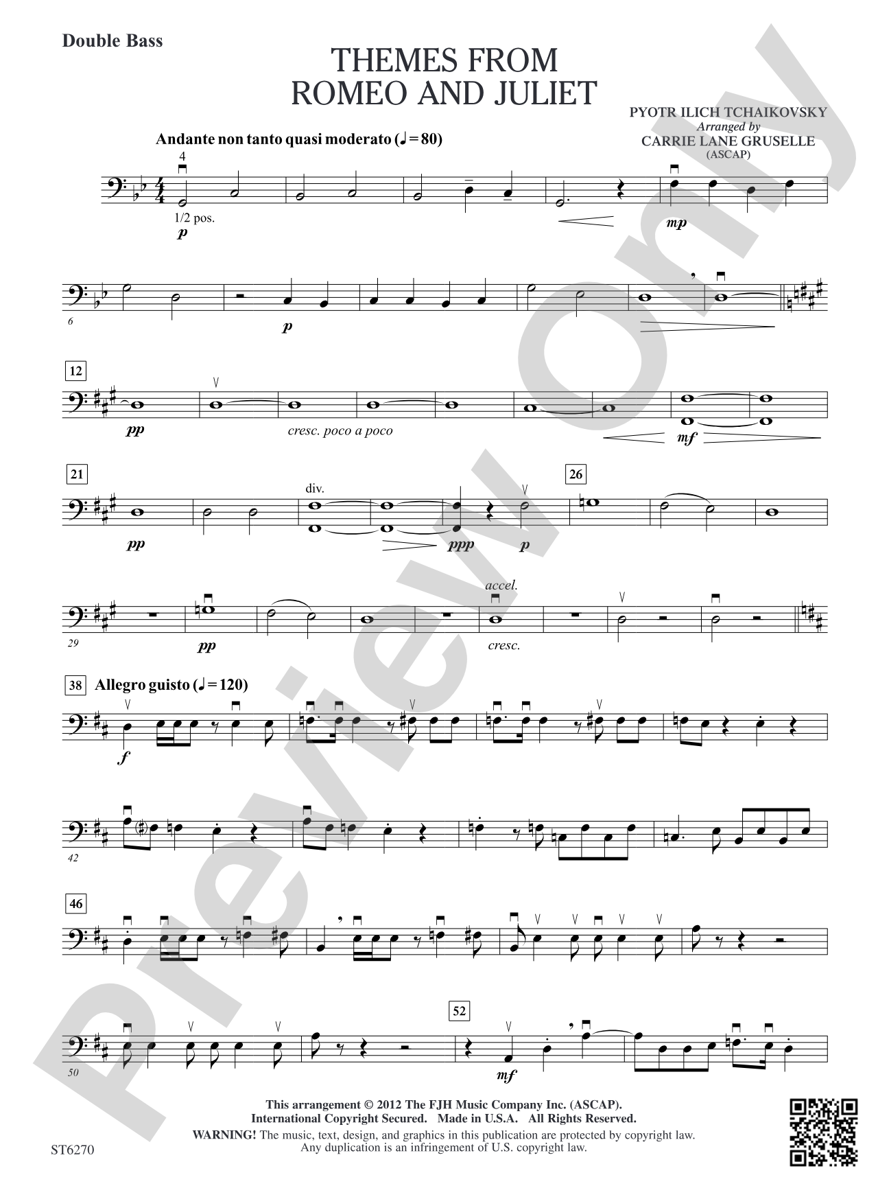 Themes from Romeo and Juliet: Double Bass