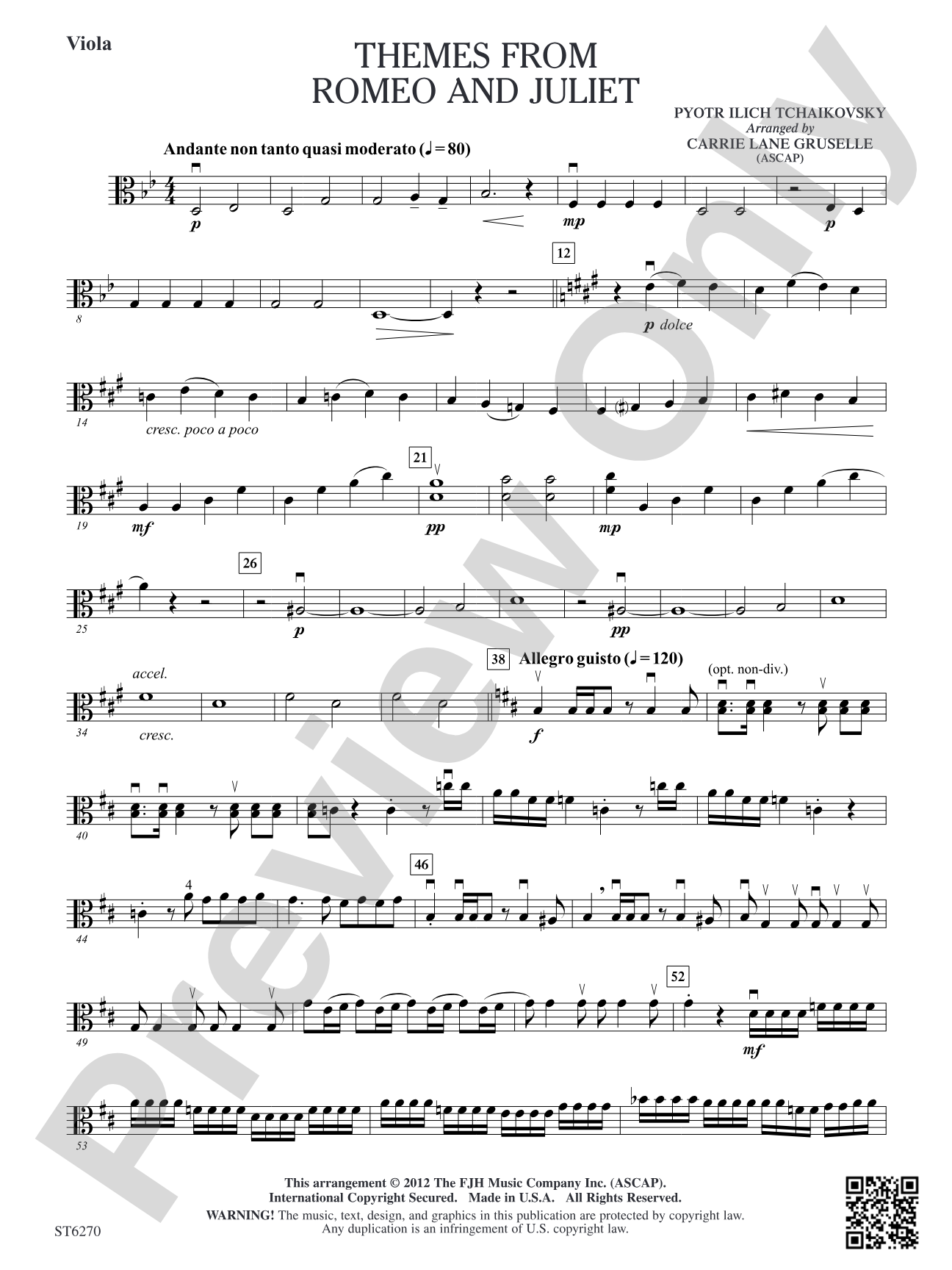 Themes from Romeo and Juliet: Viola