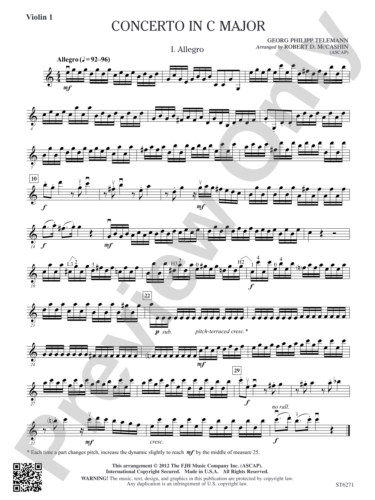 Concerto in C Major: Violin 1