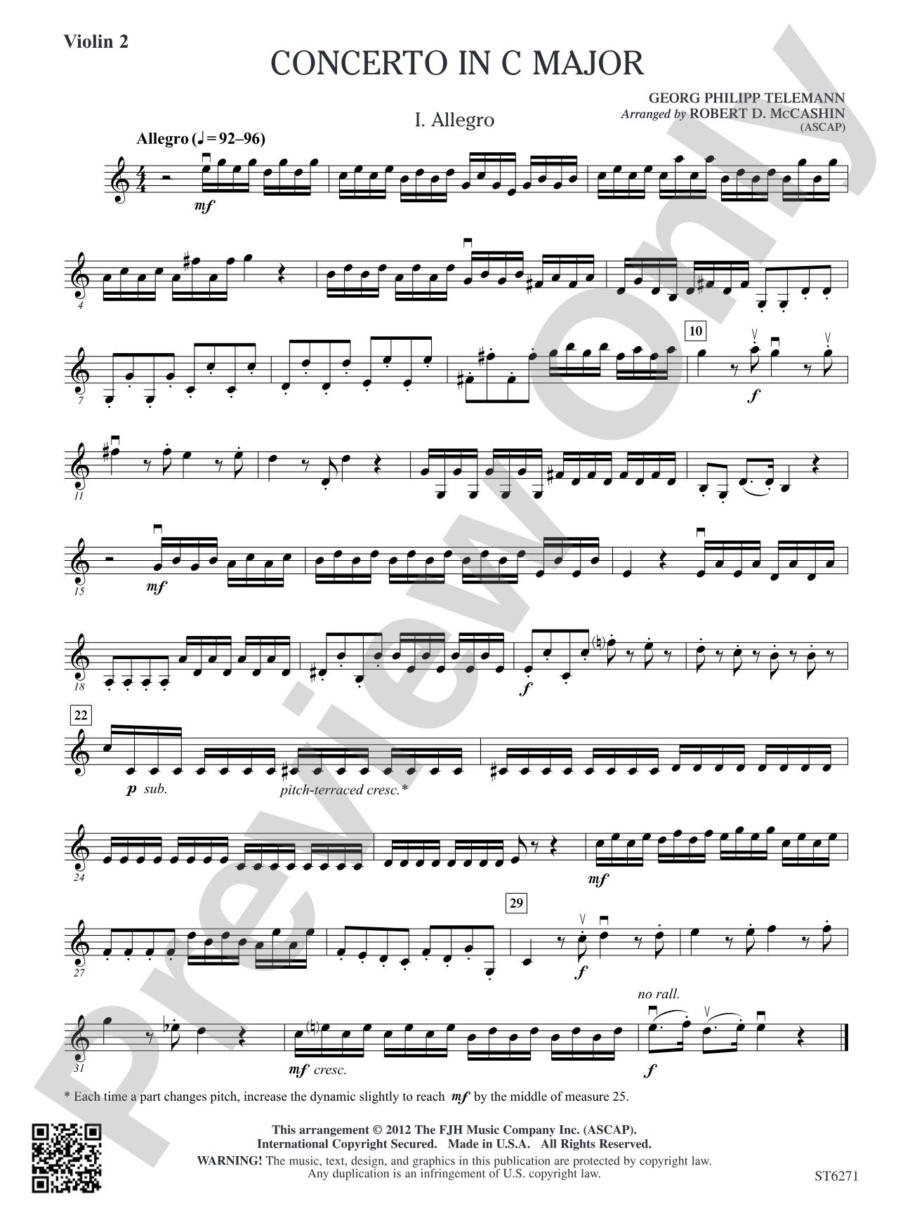 Concerto in C Major: Violin 2
