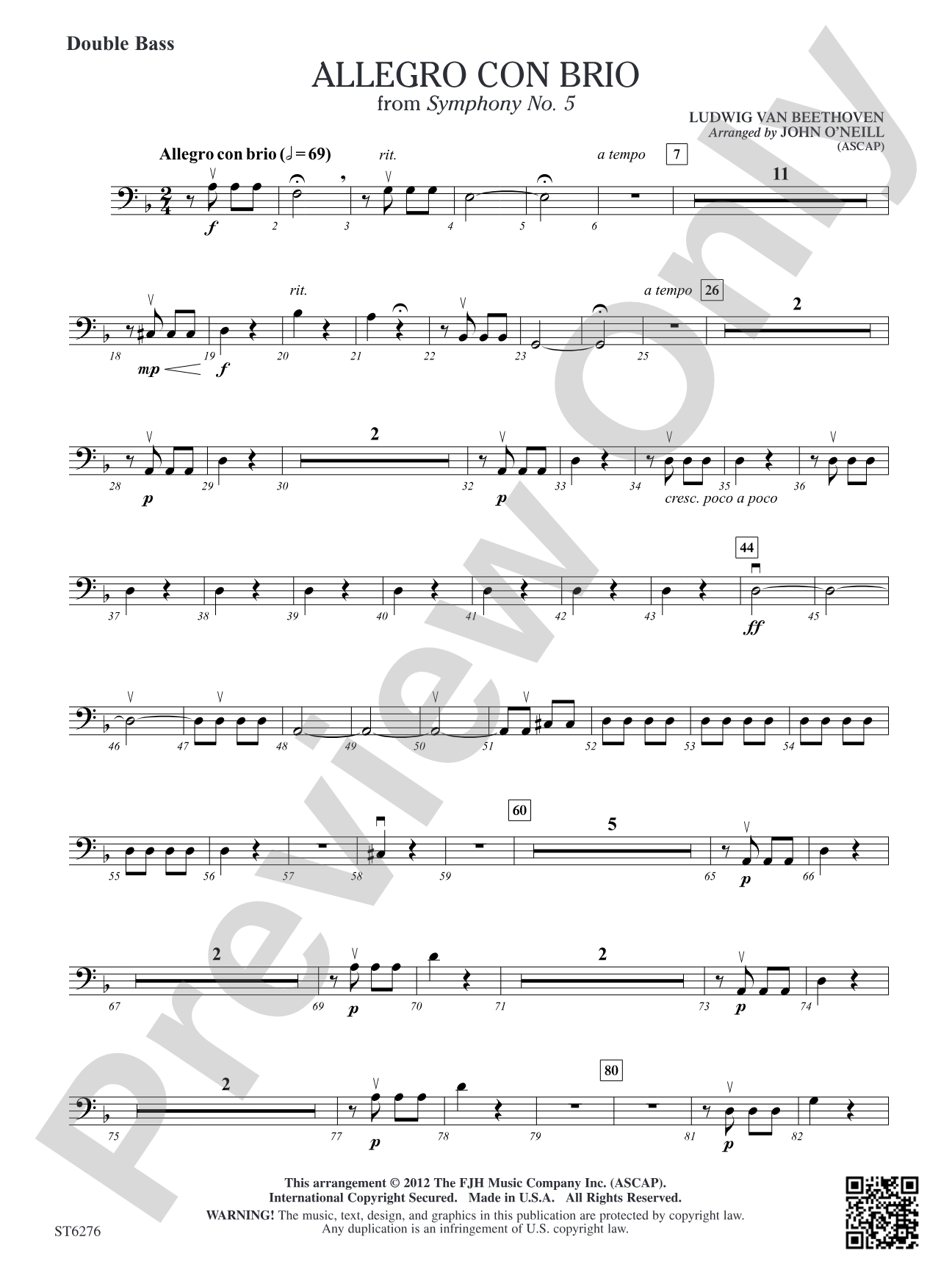 Allegro con brio from Symphony No. 5: Double Bass