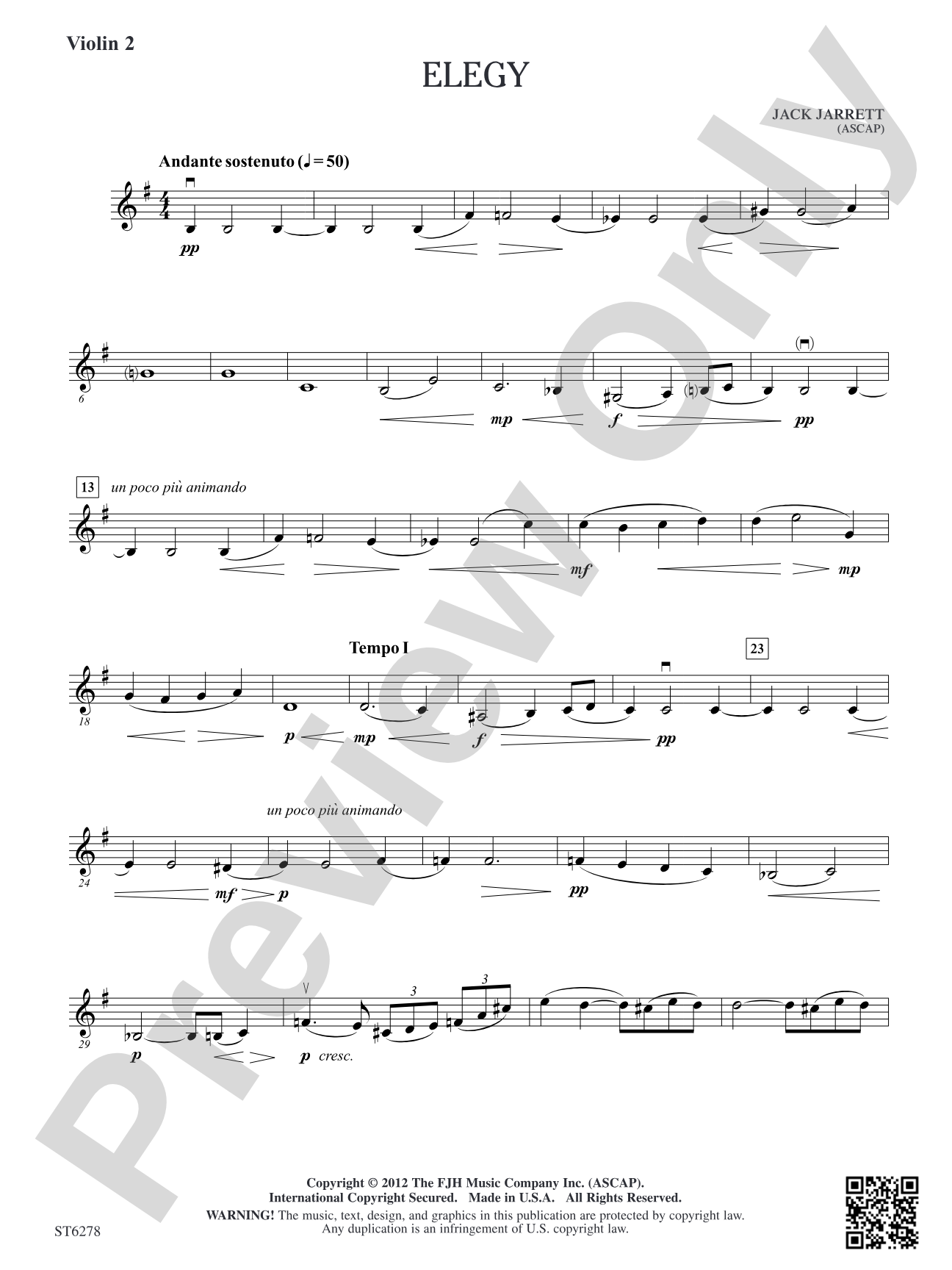 Elegy: Violin 2