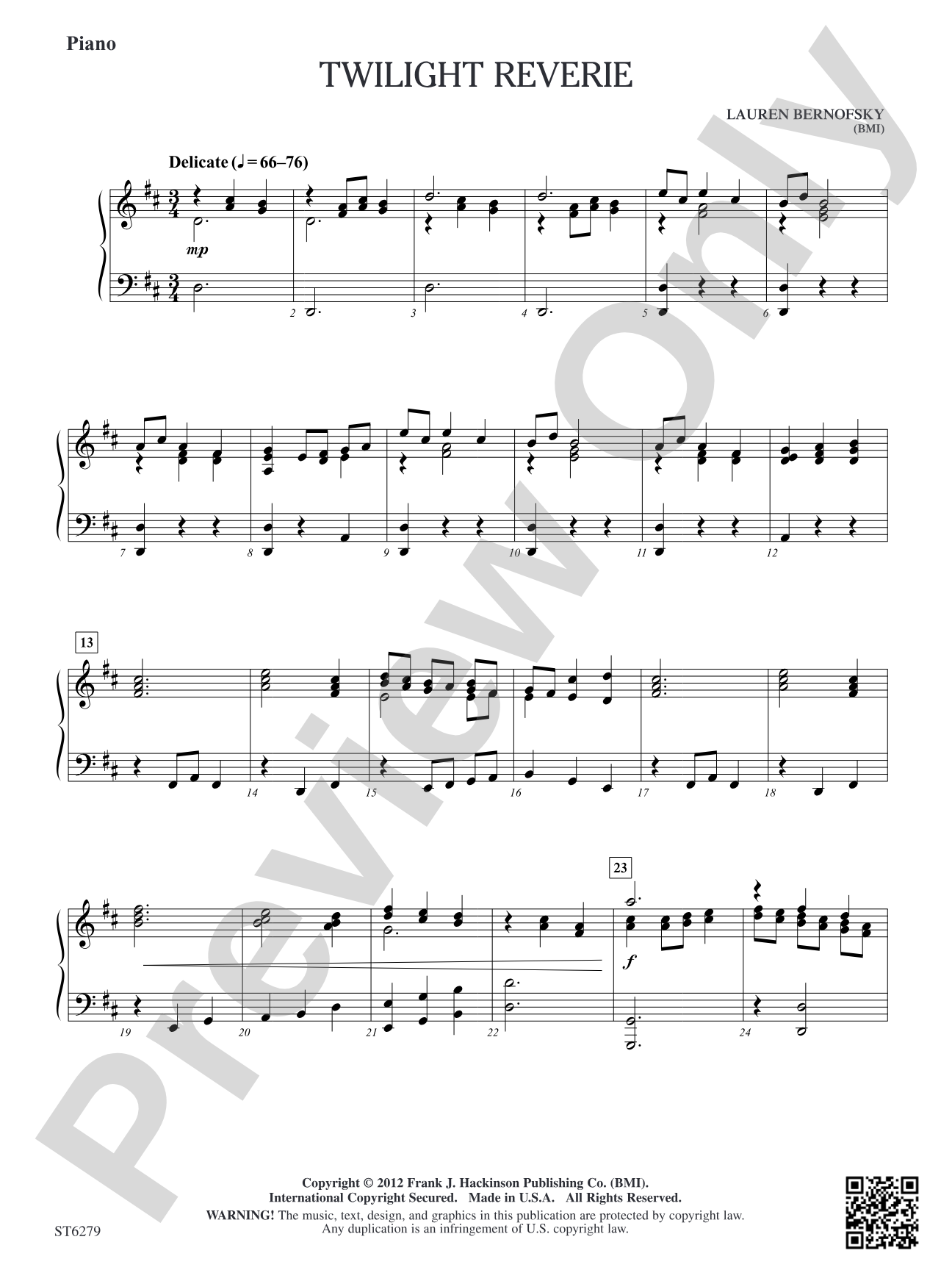 Twilight Reverie: Piano