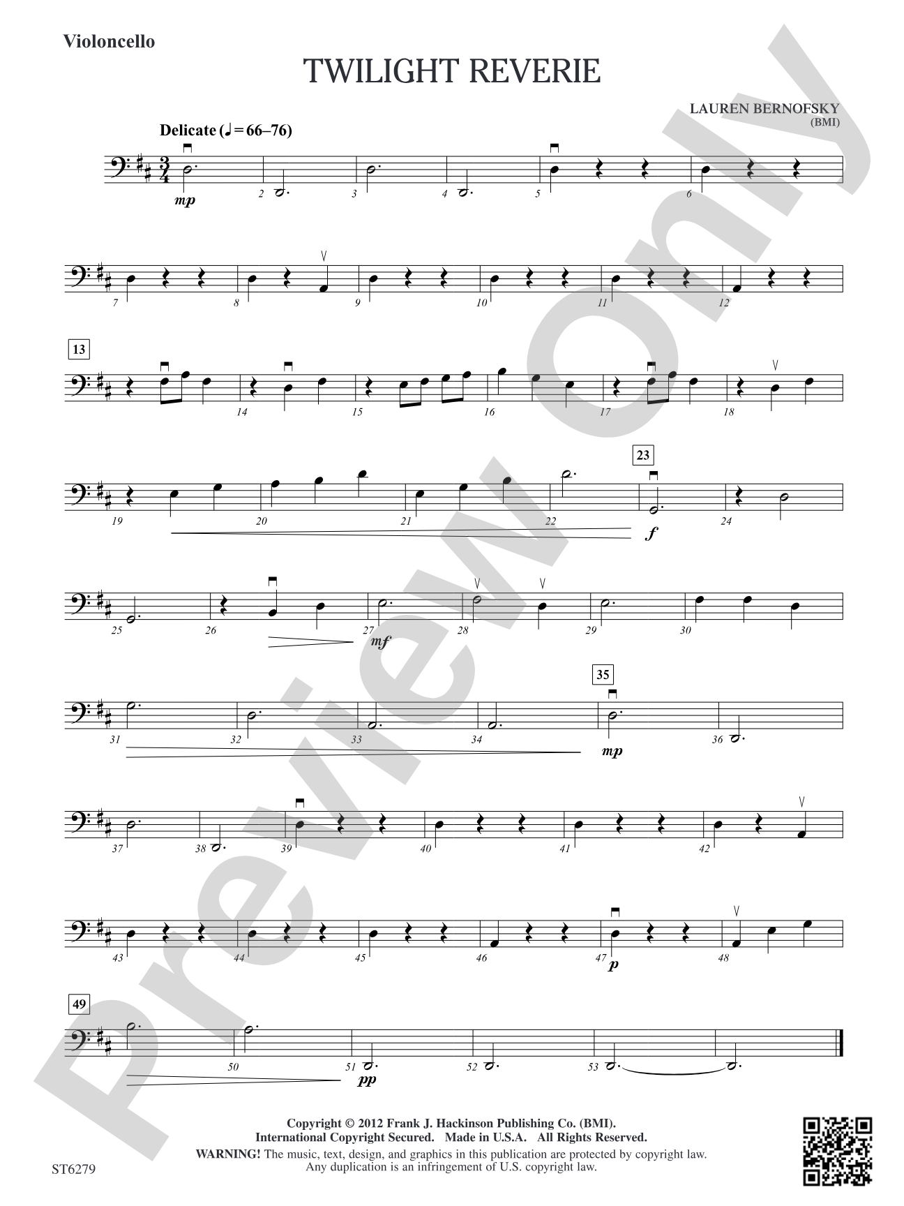 Twilight Reverie: Violoncello