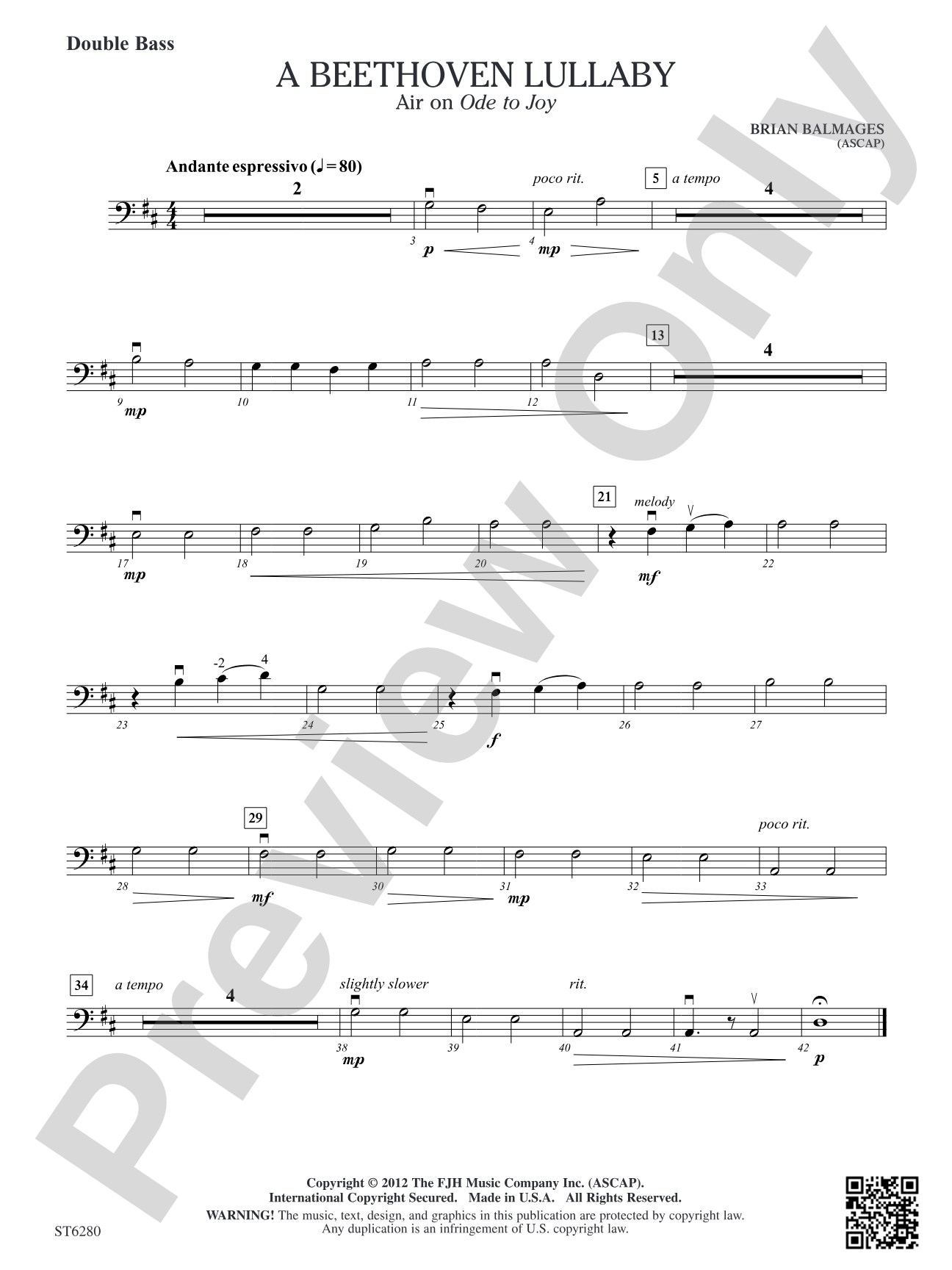 A Beethoven Lullaby: Double Bass