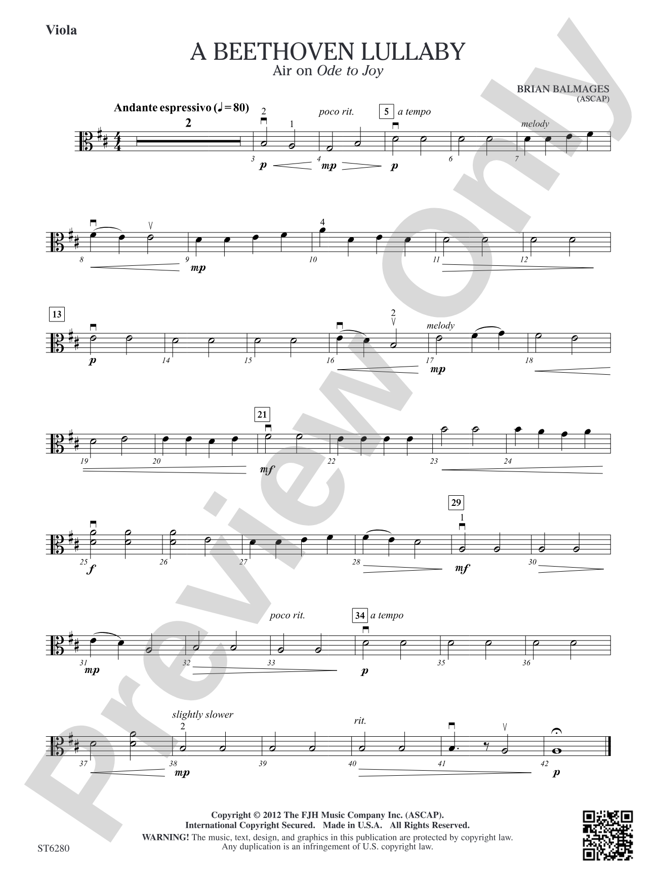 A Beethoven Lullaby: Viola