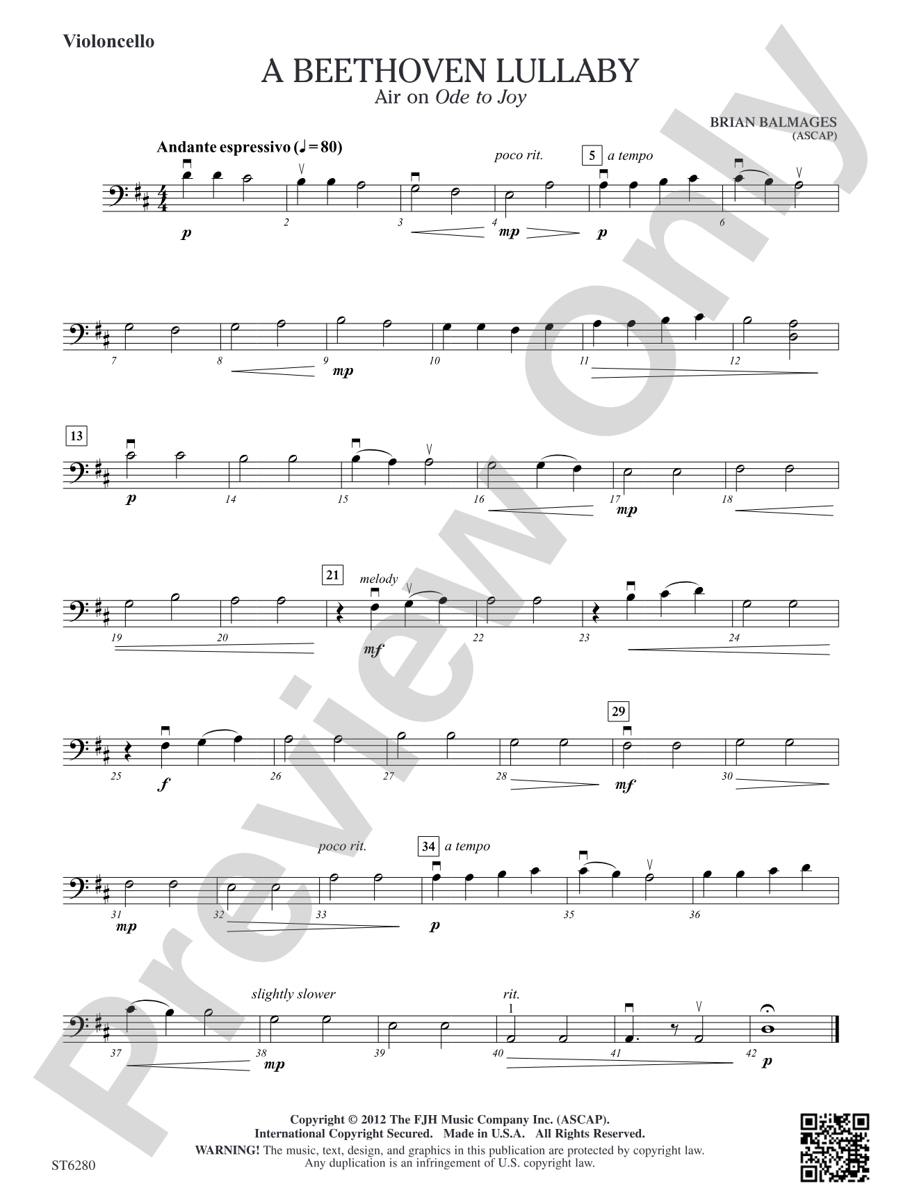 A Beethoven Lullaby: Violoncello