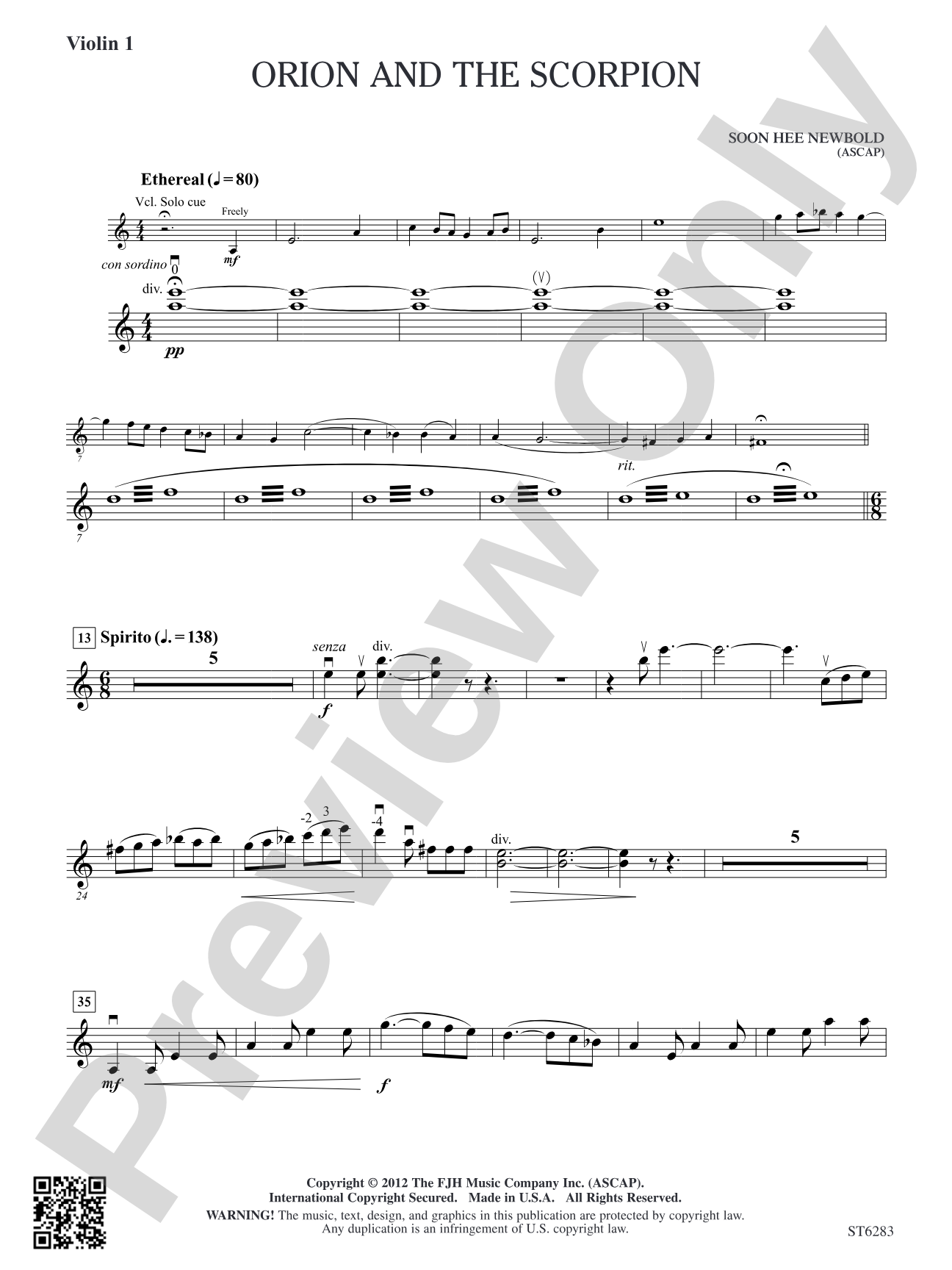 Orion and the Scorpion: Violin 1