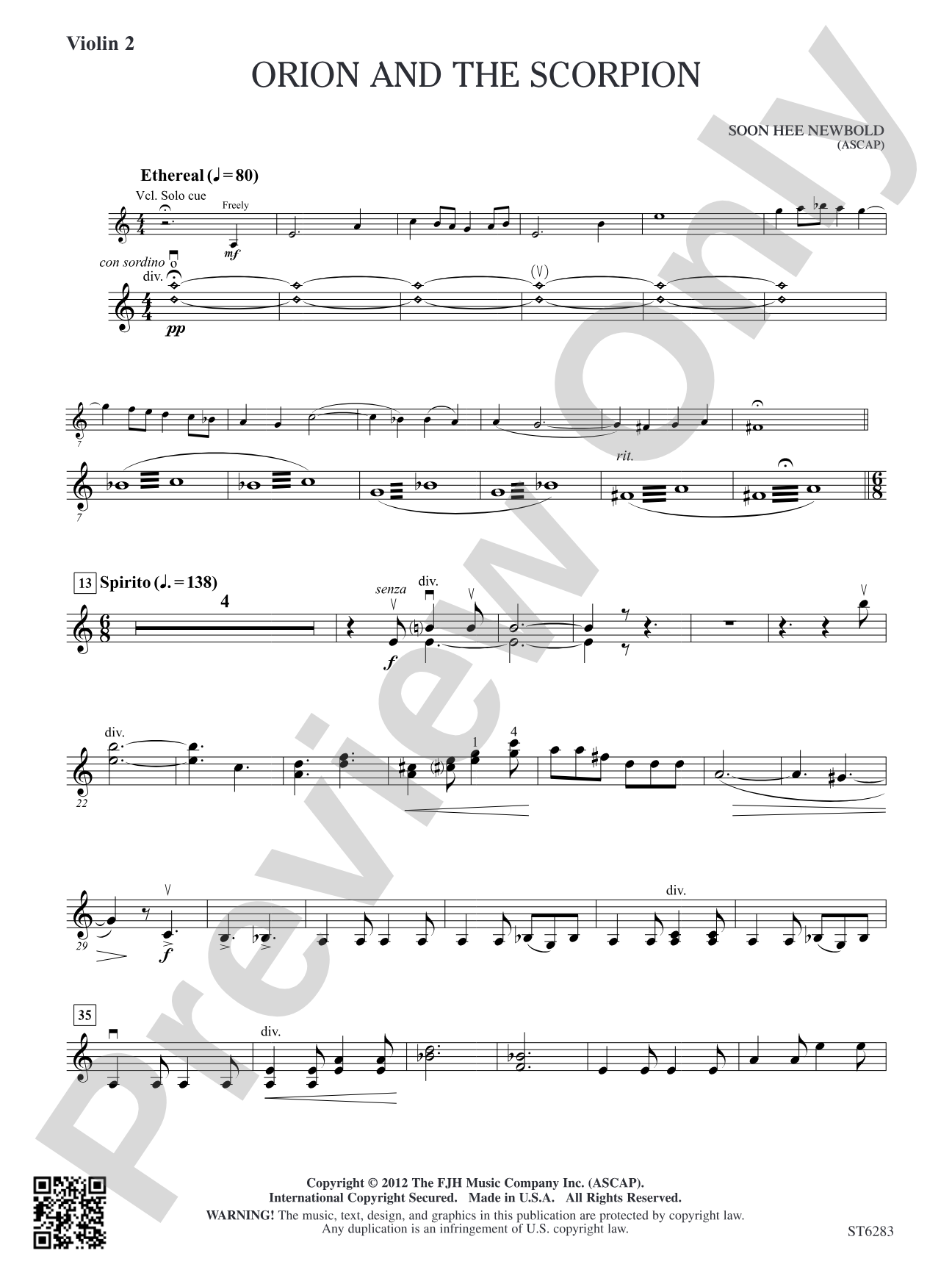 Orion and the Scorpion: Violin 2