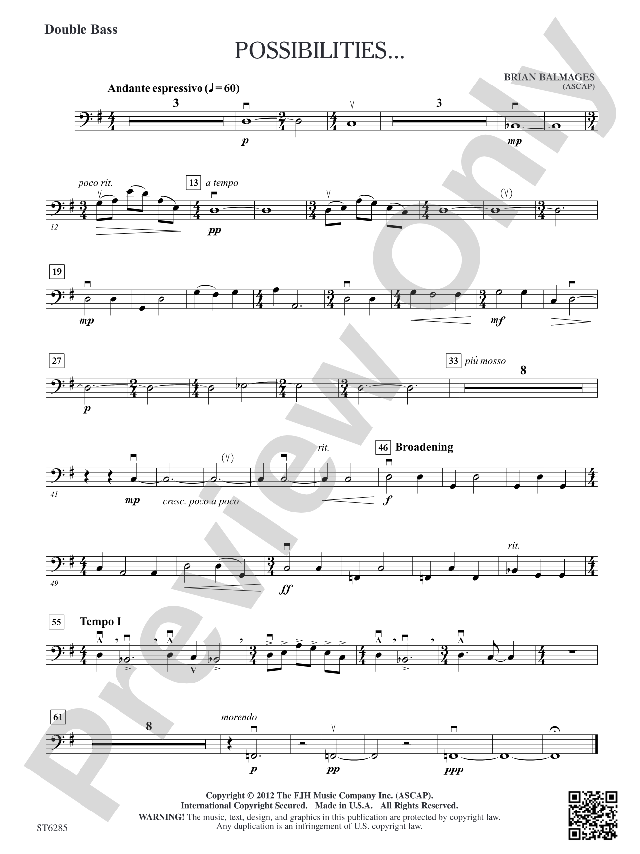Possibilities...: Double Bass